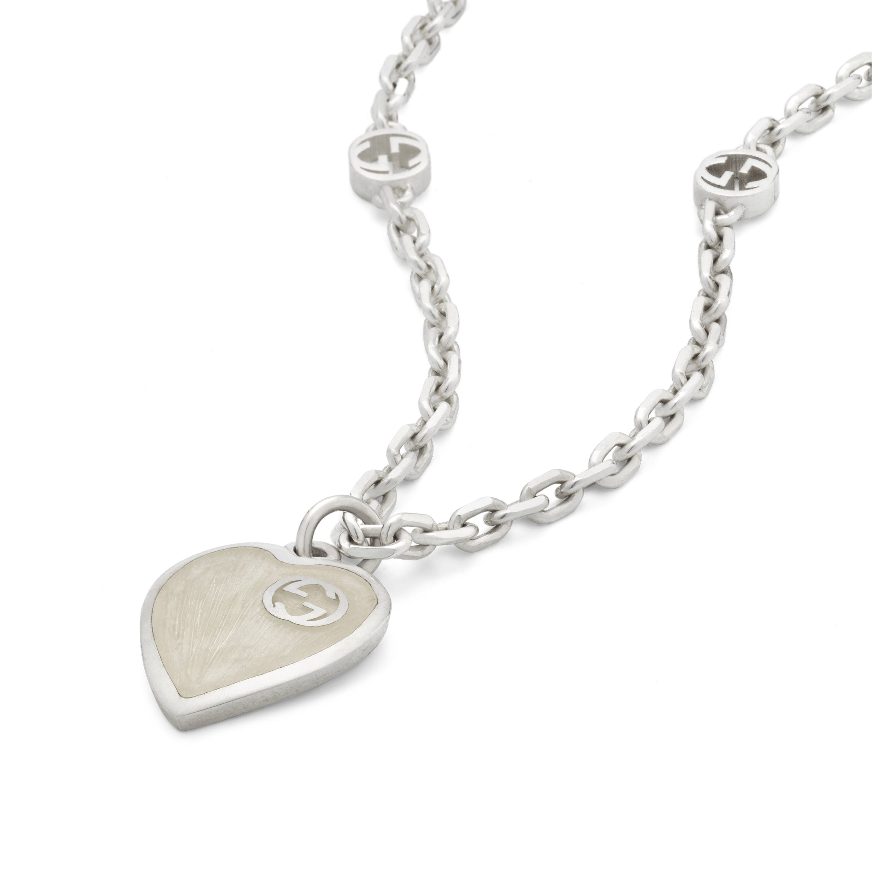 COLLANA GUCCI HEART CON INCROCIO GG - immagine 3