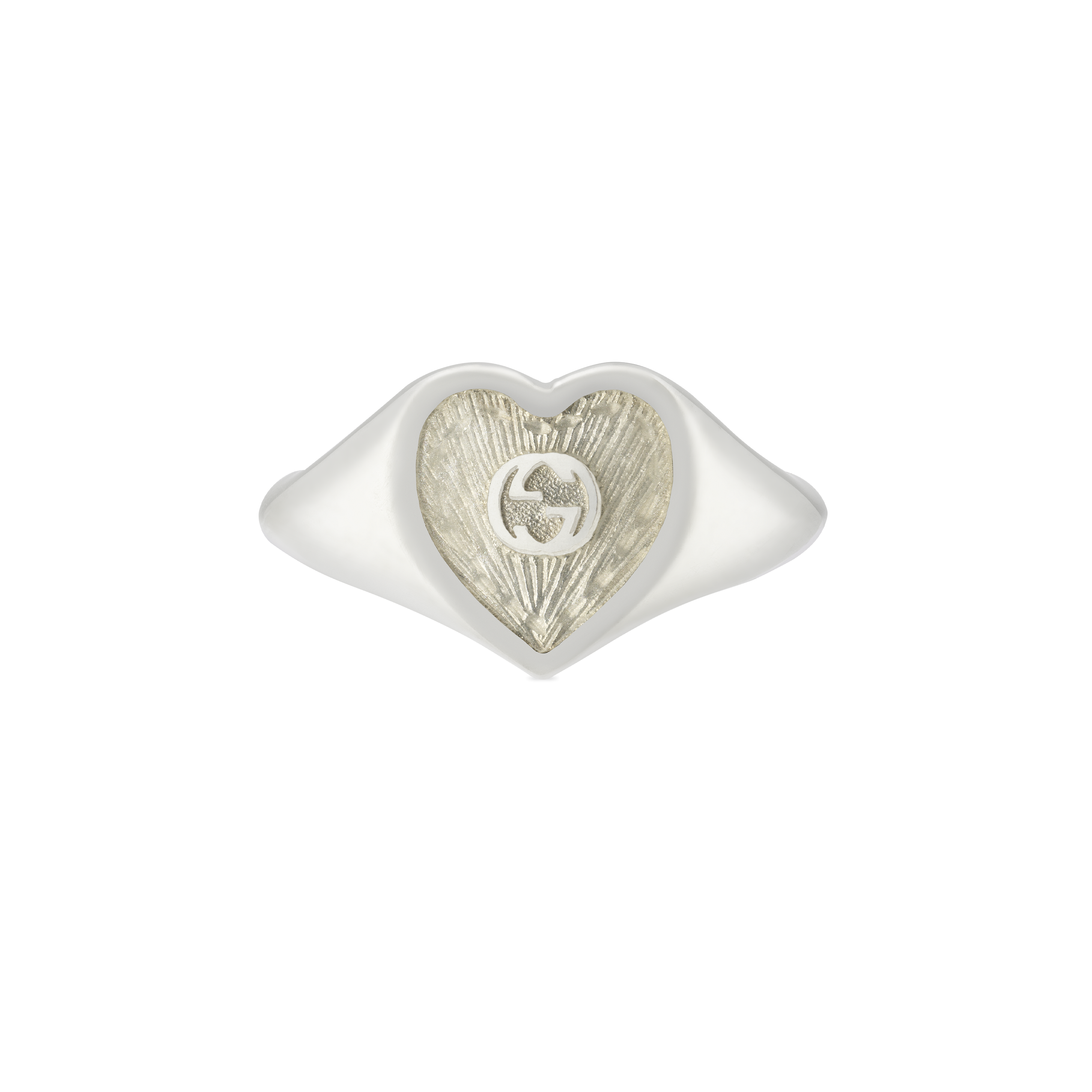 ANELLO GUCCI HEART CON INCROCIO GG - immagine 2