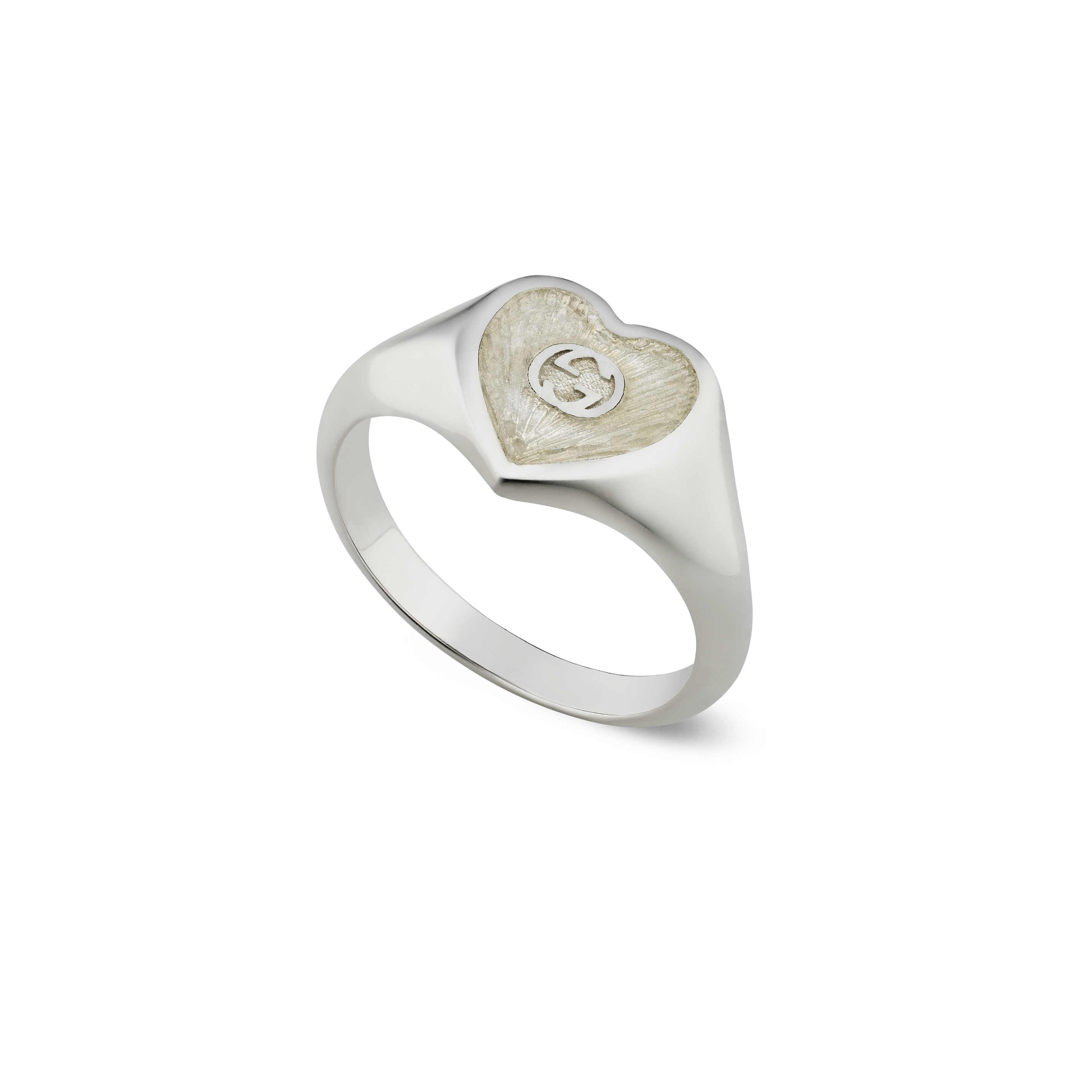 ANELLO GUCCI HEART CON INCROCIO GG