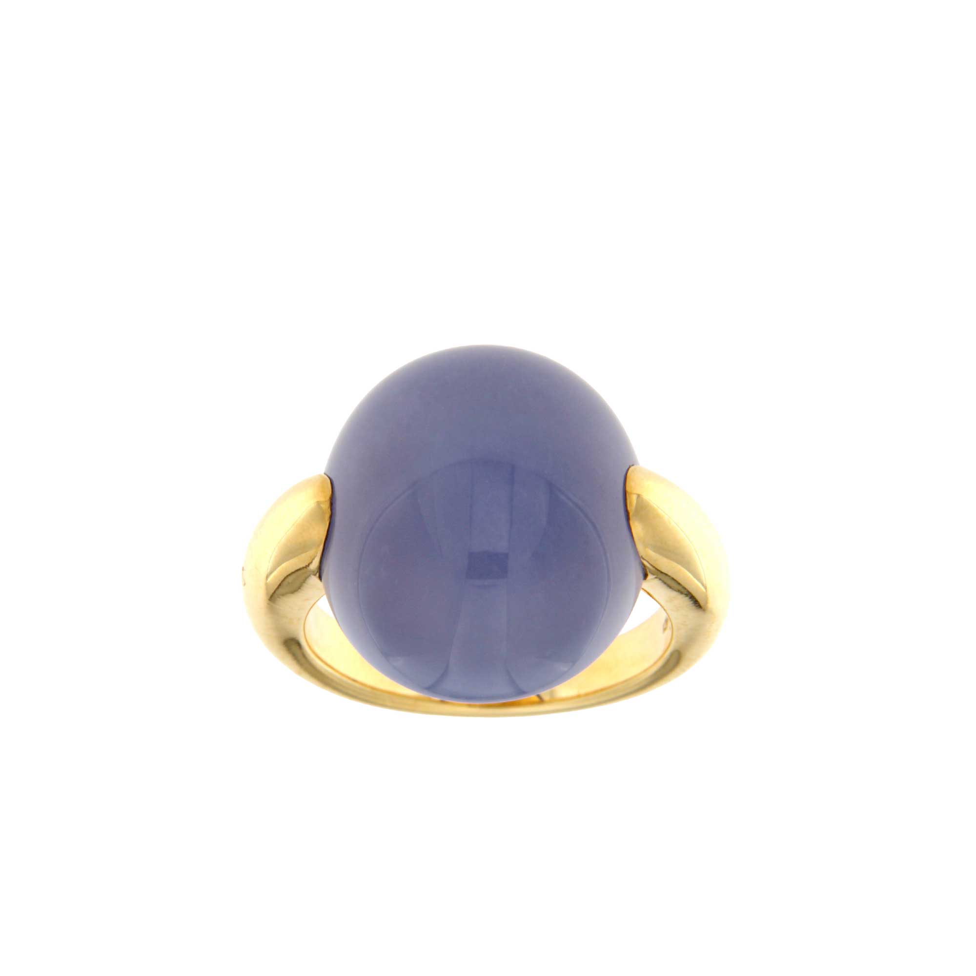 Contemporary Pomellato ring in yellow gold with Chalcedony. - Image 2