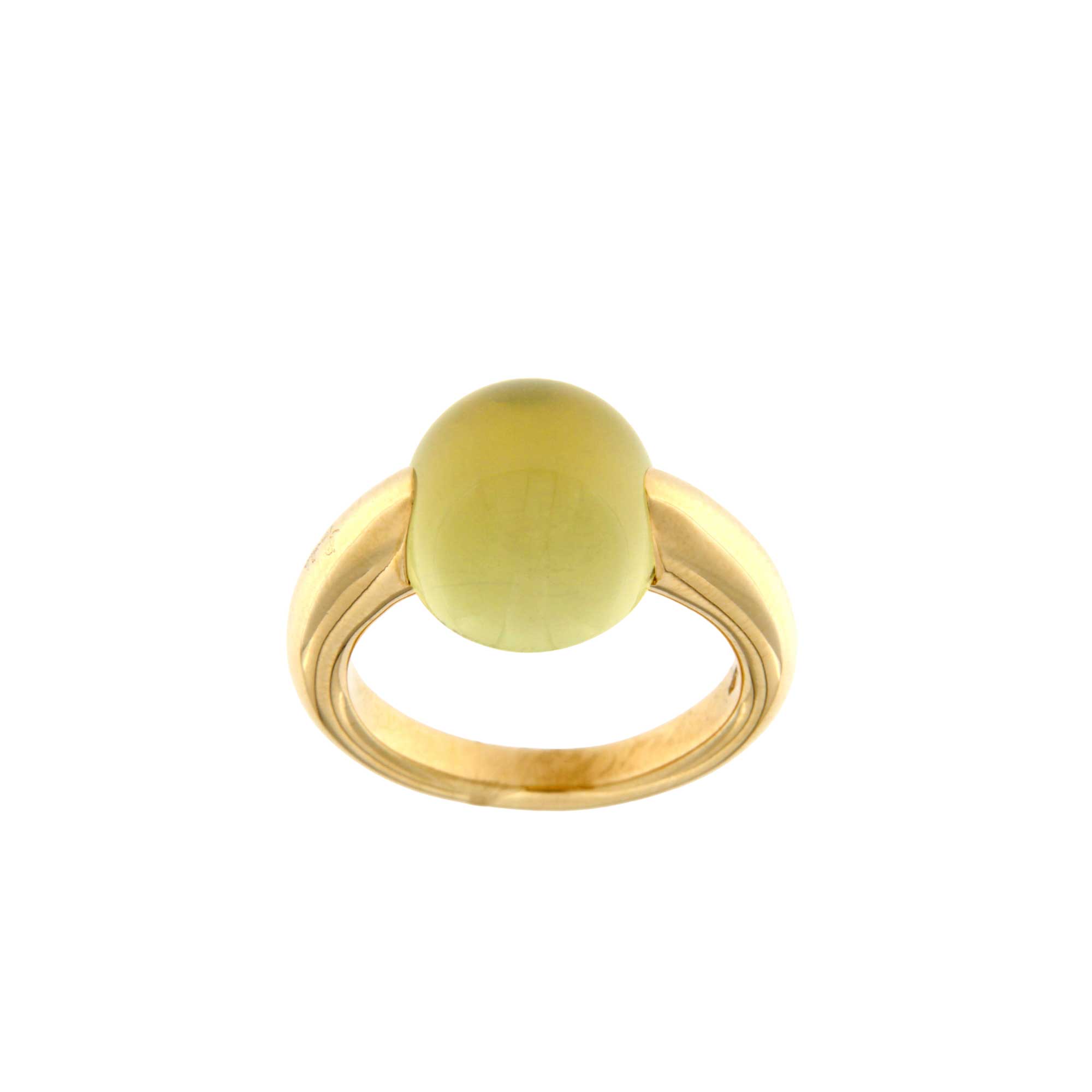 Pomellato contemporary yellow gold ring yellow quartz. - Image 2