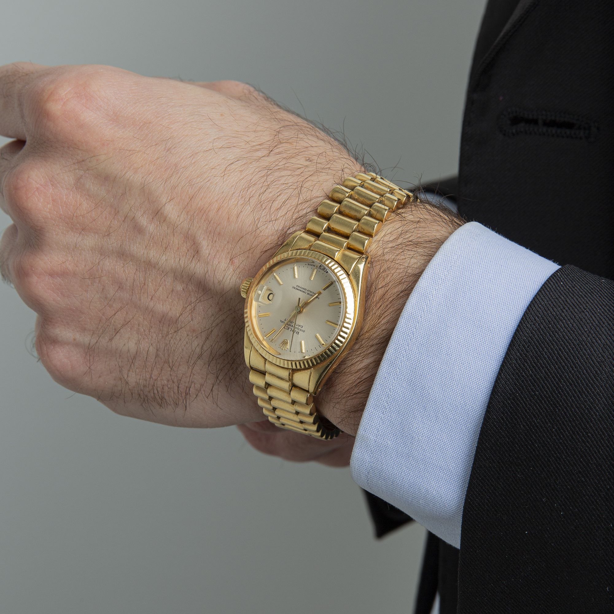 1980’s YELLOW GOLD ROLEX DATEJUST MEDIUM - Image 3