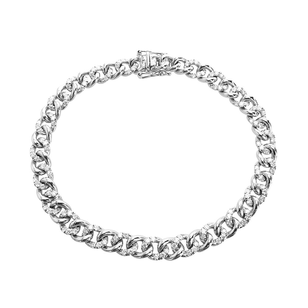 Bracciale Grumette con brillanti alternato