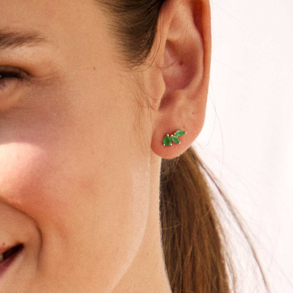 WILD EARCUFF IN ORO GIALLO E SMERALDI - immagine 2