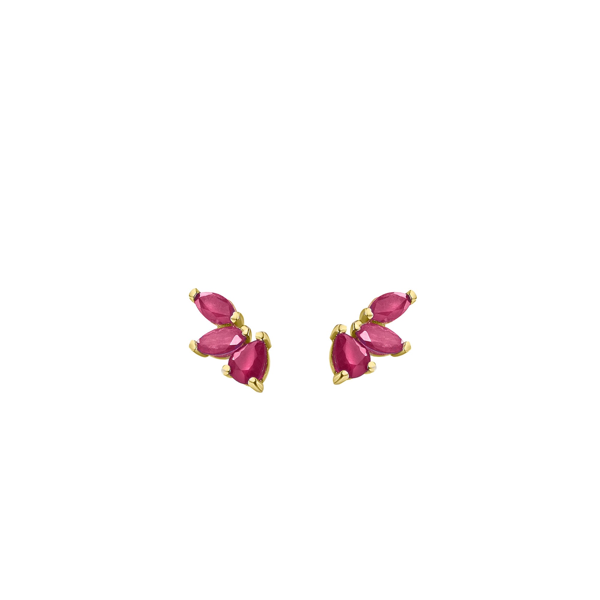 Wild Earcuff in oro giallo e rubini