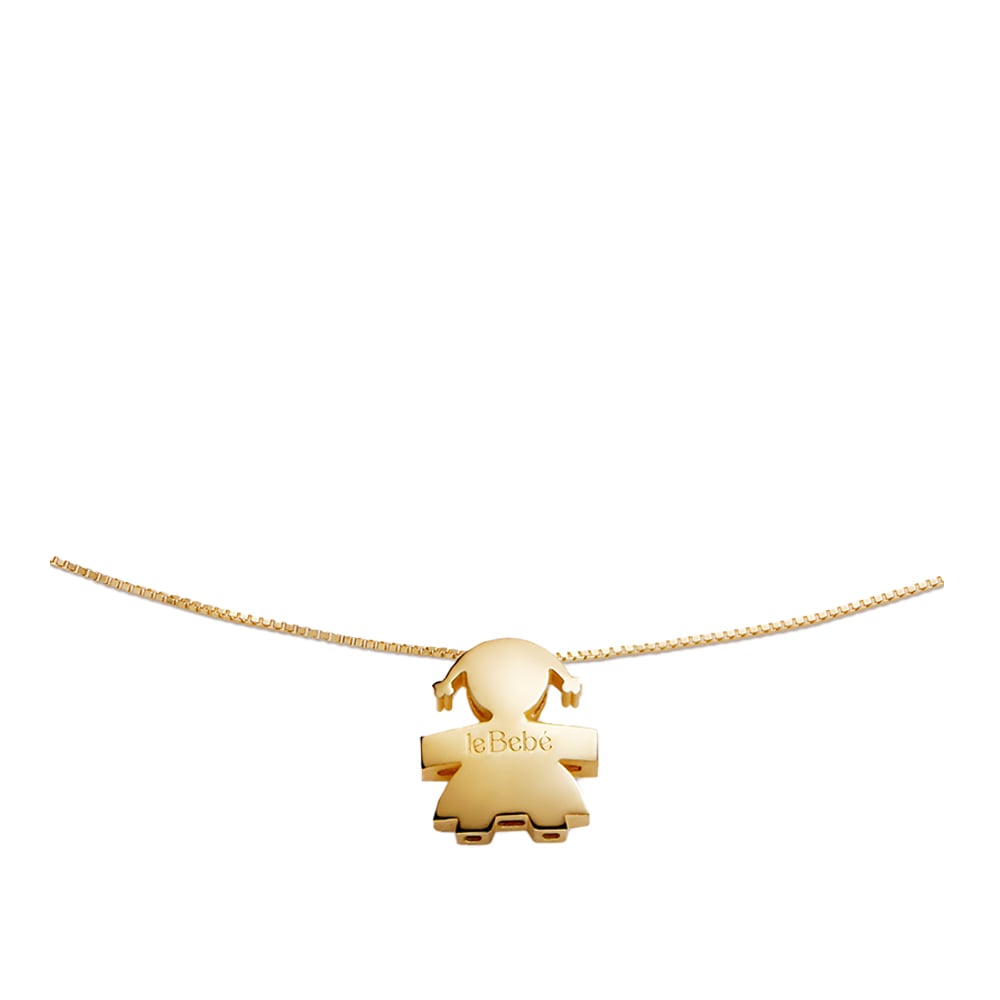 CIONDOLO I TESORINI CON SAGOMA BIMBA E CATENA IN ORO GIALLO