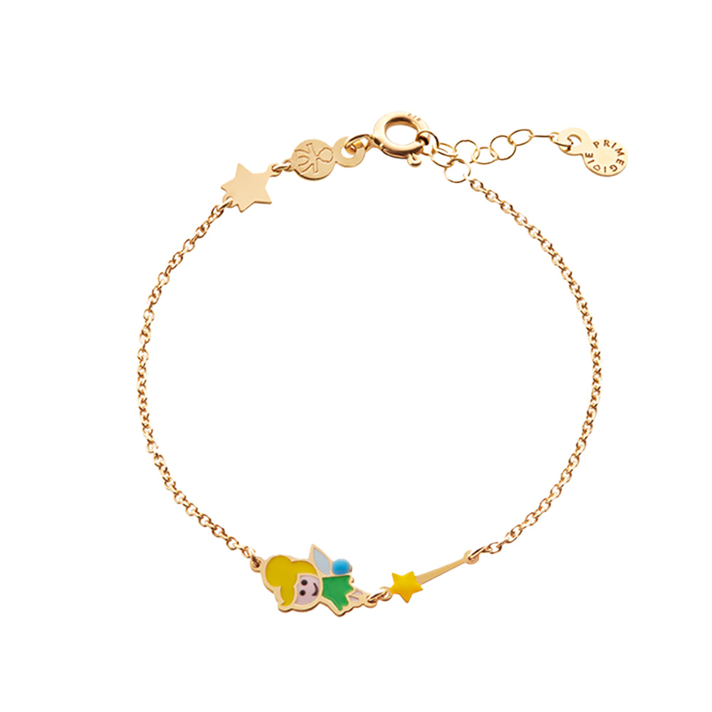 BRACCIALE FIABE ISPIRATO A CAMPANELLINO IN ORO GIALLO