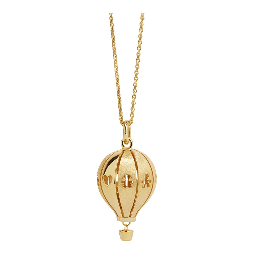 SUONAMORE PENDANT IN YELLOW GOLD-PLATED POLISHED/SATIN SILVER