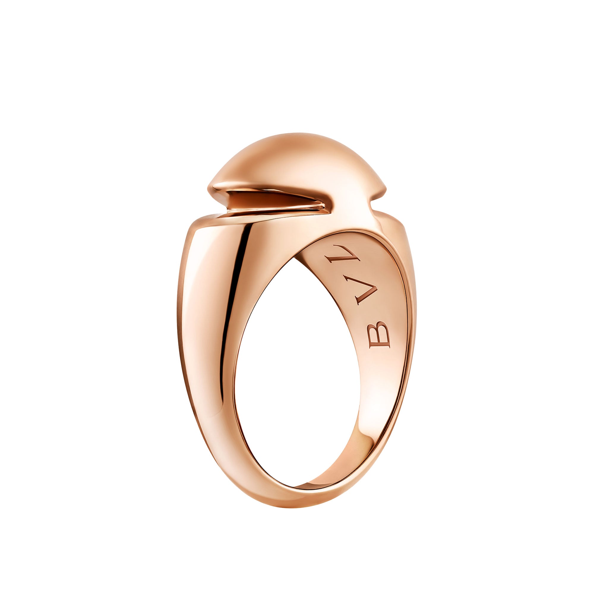 BVLGARI CABOCHON ANELLO ORO ROSA