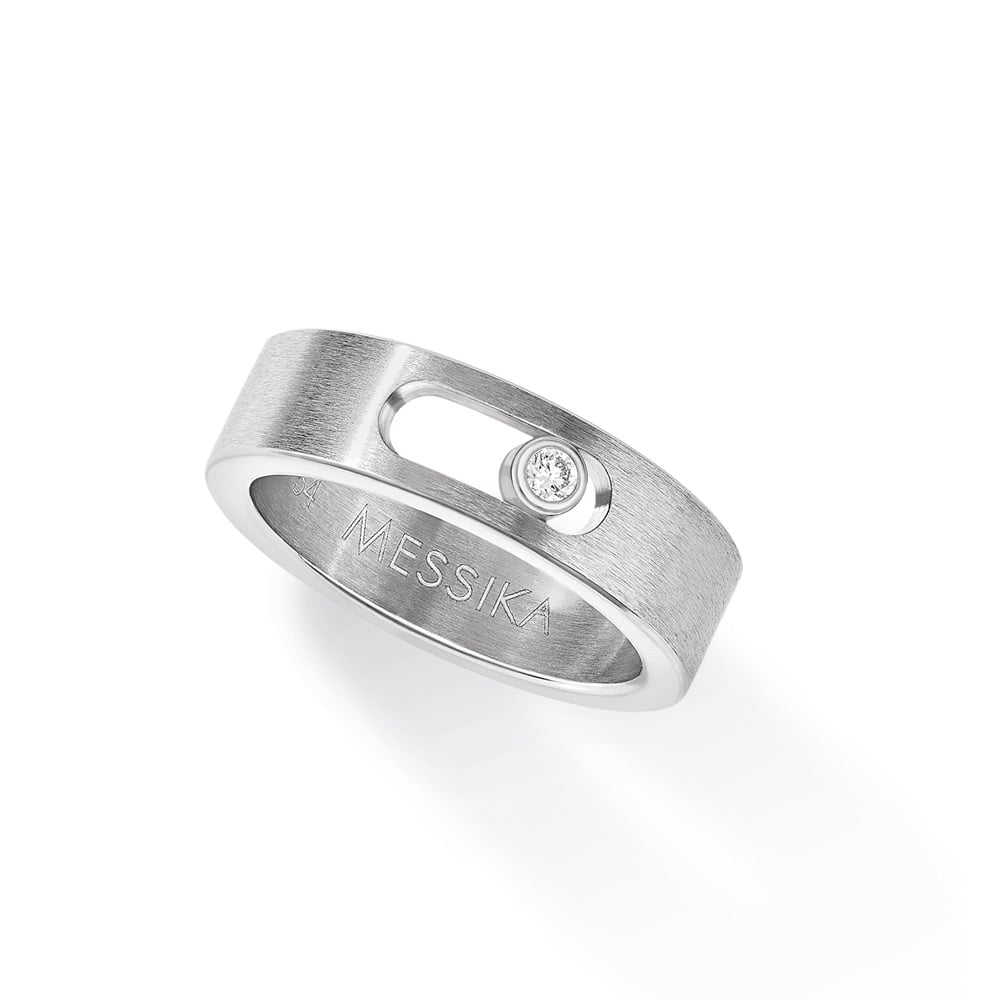 MOVE TITANIUM ANELLO IN TITANIO NATURALE CON DIAMANTE 0,05 CT