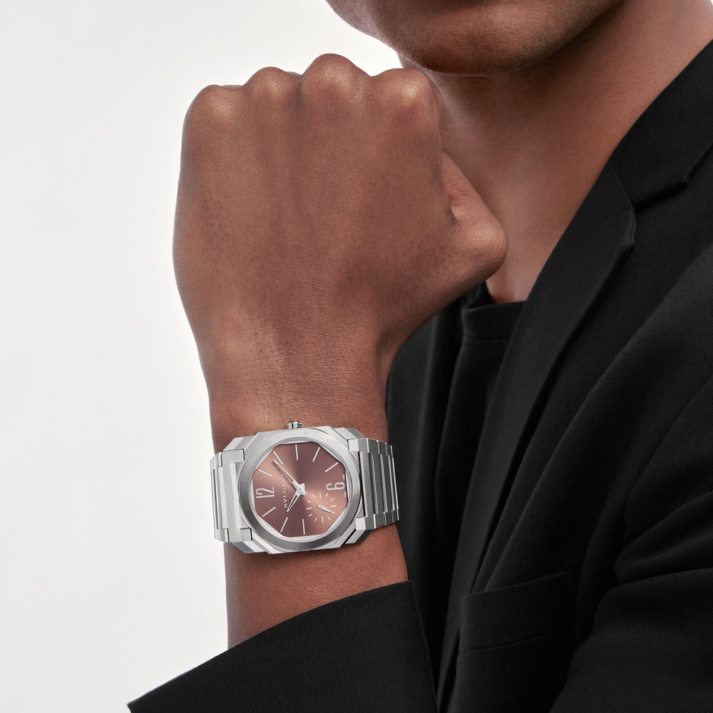 OCTO FINISSIMO OROLOGIO QUADRANTE COLOR SALMONE 40 MM - immagine 6