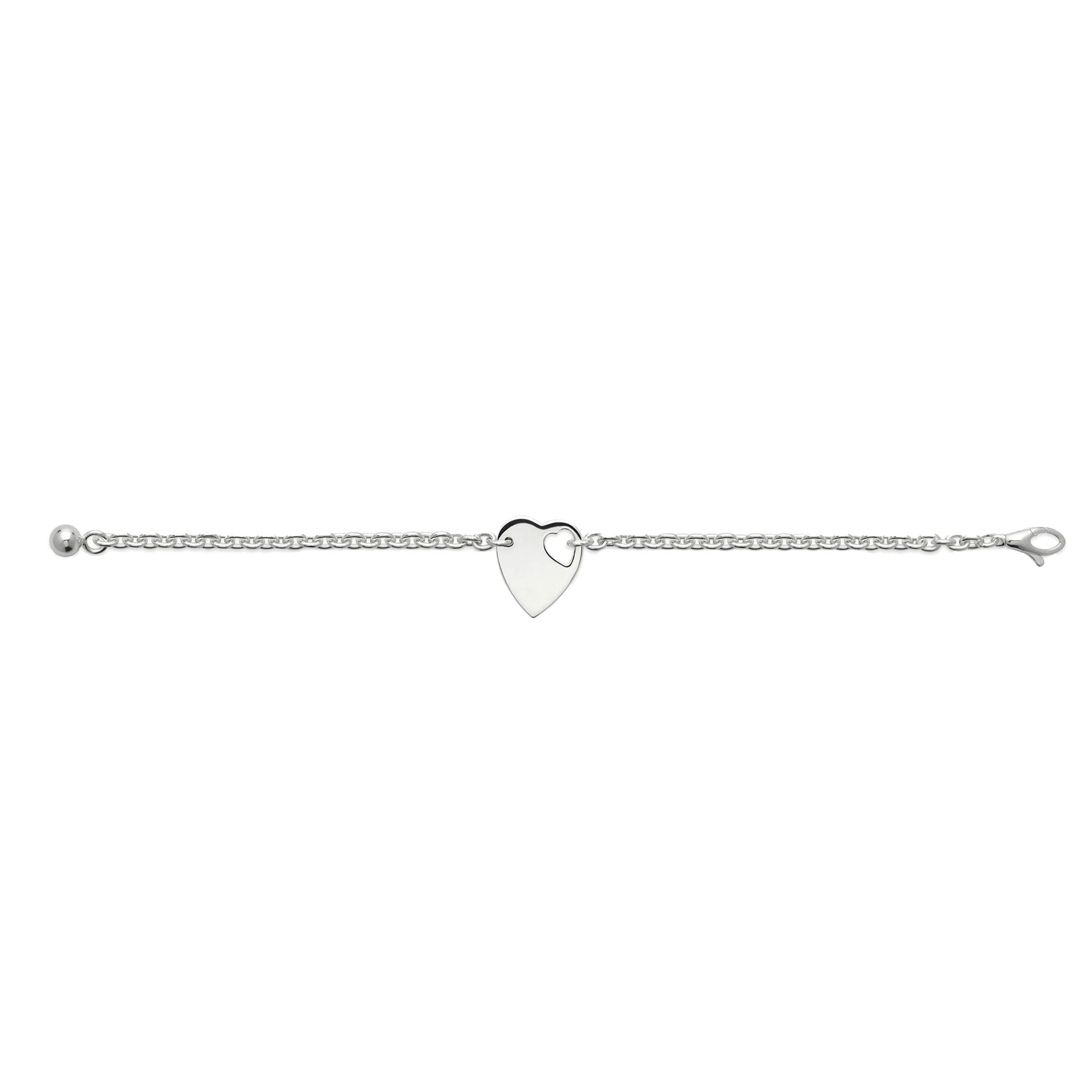 BRACCIALE TRADEMARK A CATENA CON CIONDOLO A CUORE CUT OUT - immagine 3