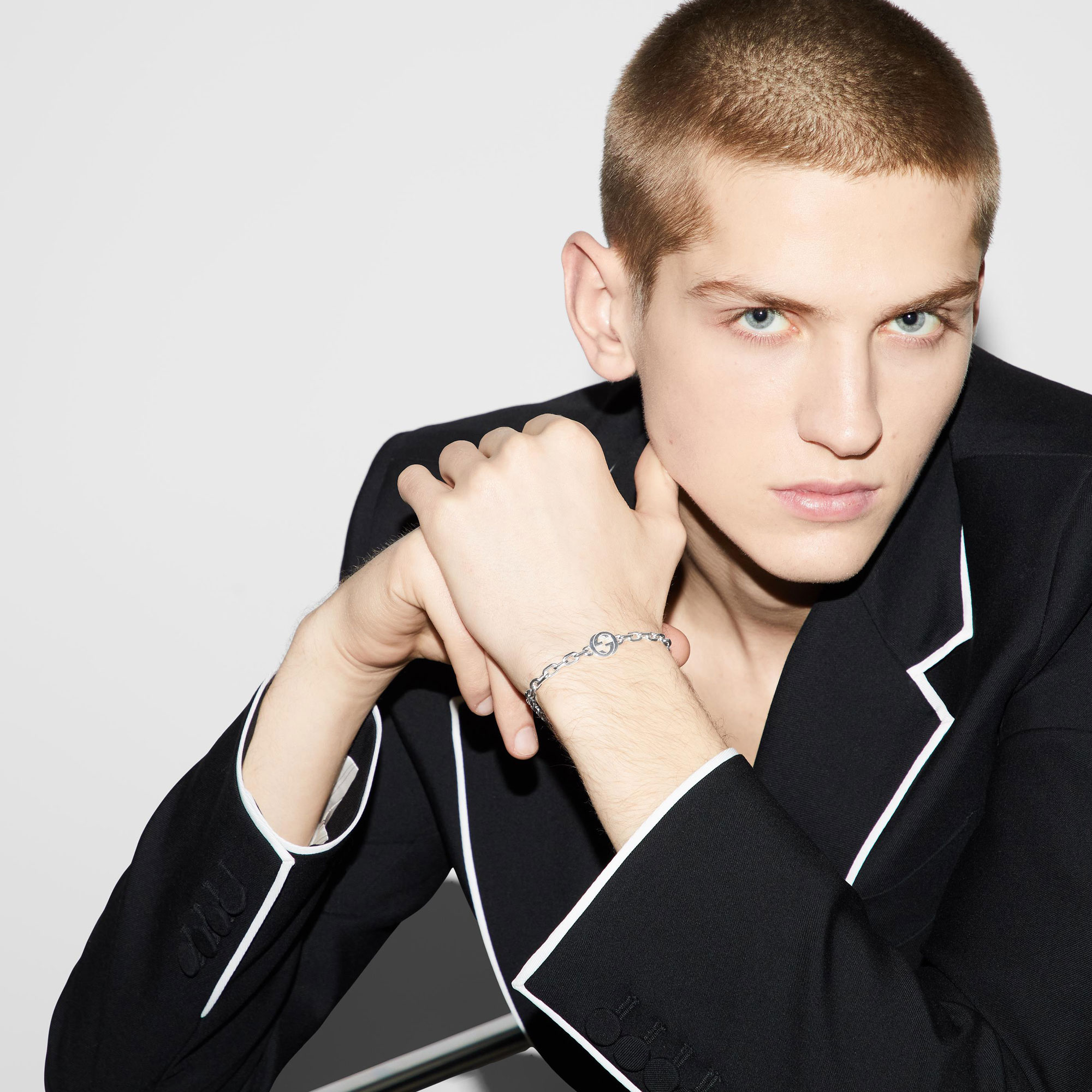 BRACCIALE GUCCI INTERLOCKING DETTAGLIO CUT-OUT INCROCIO GG - immagine 4