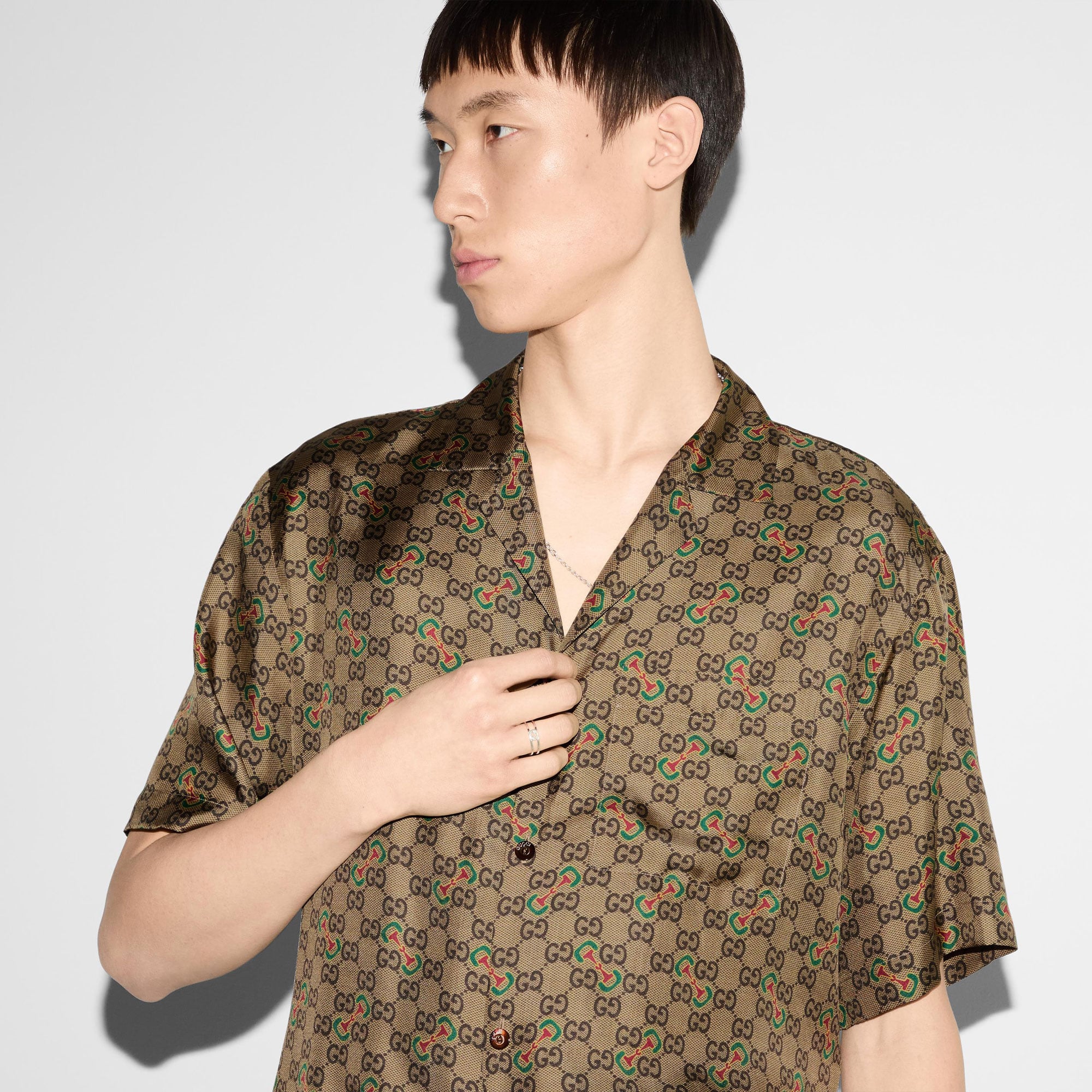 ANELLO GUCCI INTERLOCKING INCROCIO GG CUT-OUT DOPPIA FASCIA - immagine 6