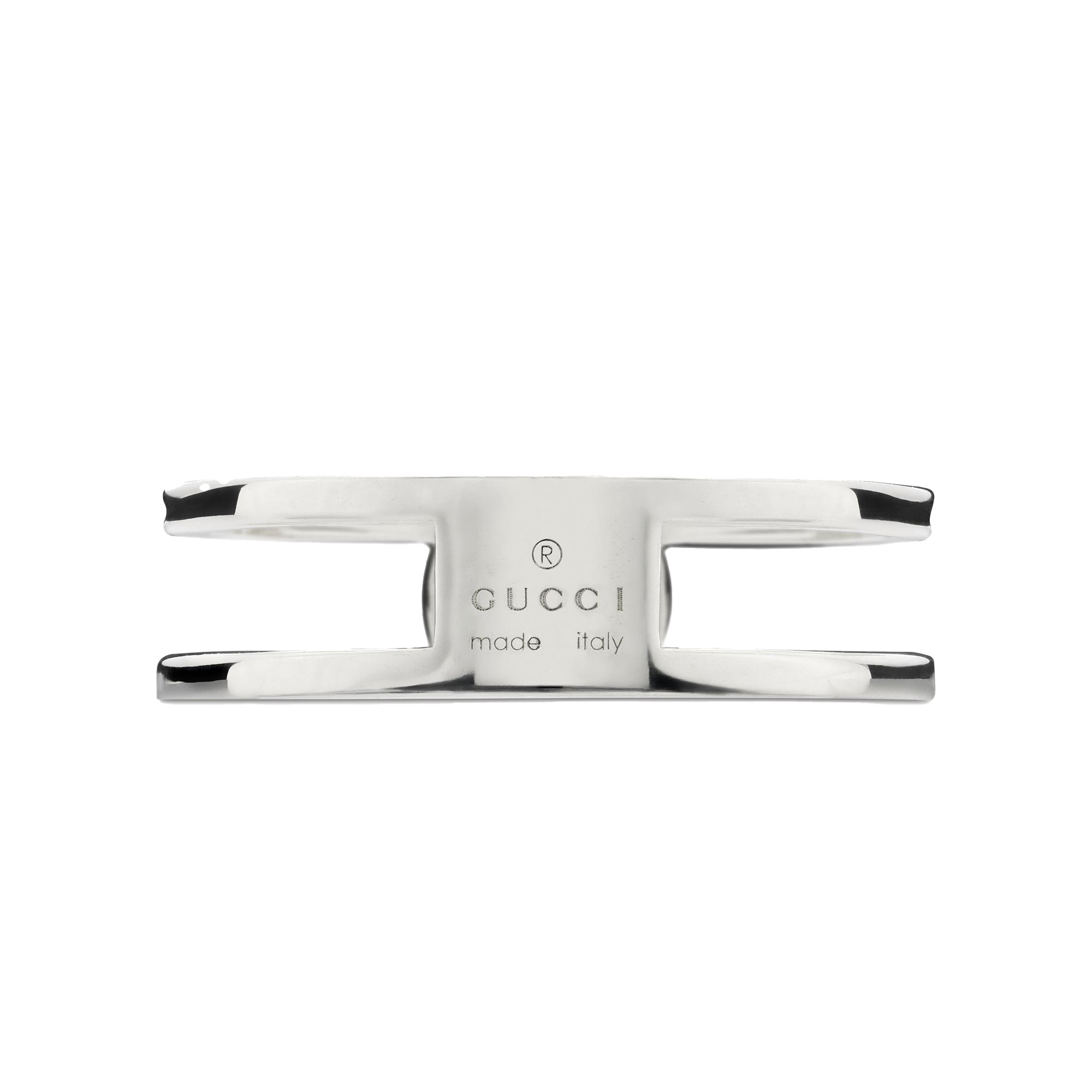 ANELLO GUCCI INTERLOCKING INCROCIO GG CUT-OUT DOPPIA FASCIA - immagine 3