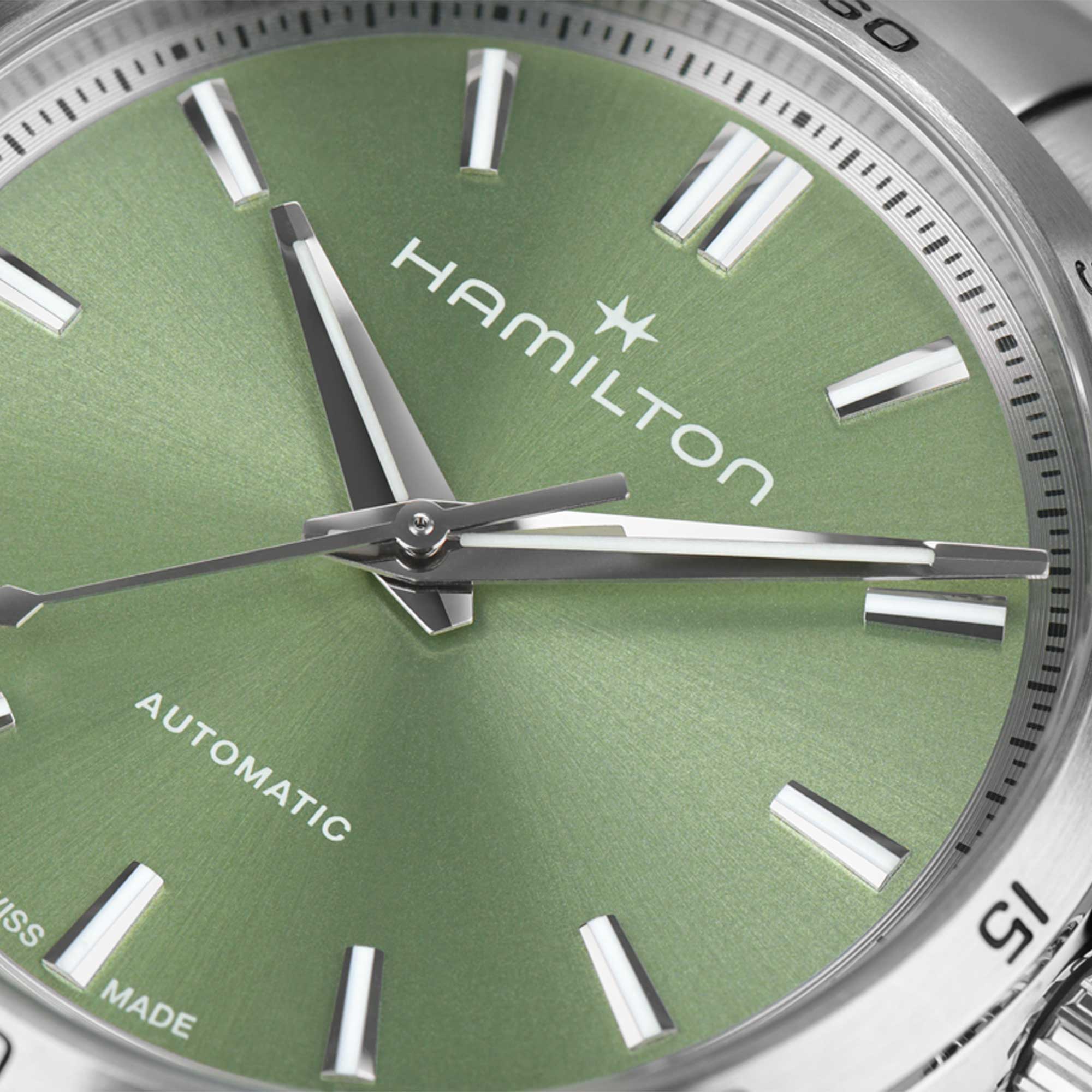 JAZZMASTER PERFORMER AUTO QUADRANTE VERDE PISTACCHIO 34 MM - immagine 4