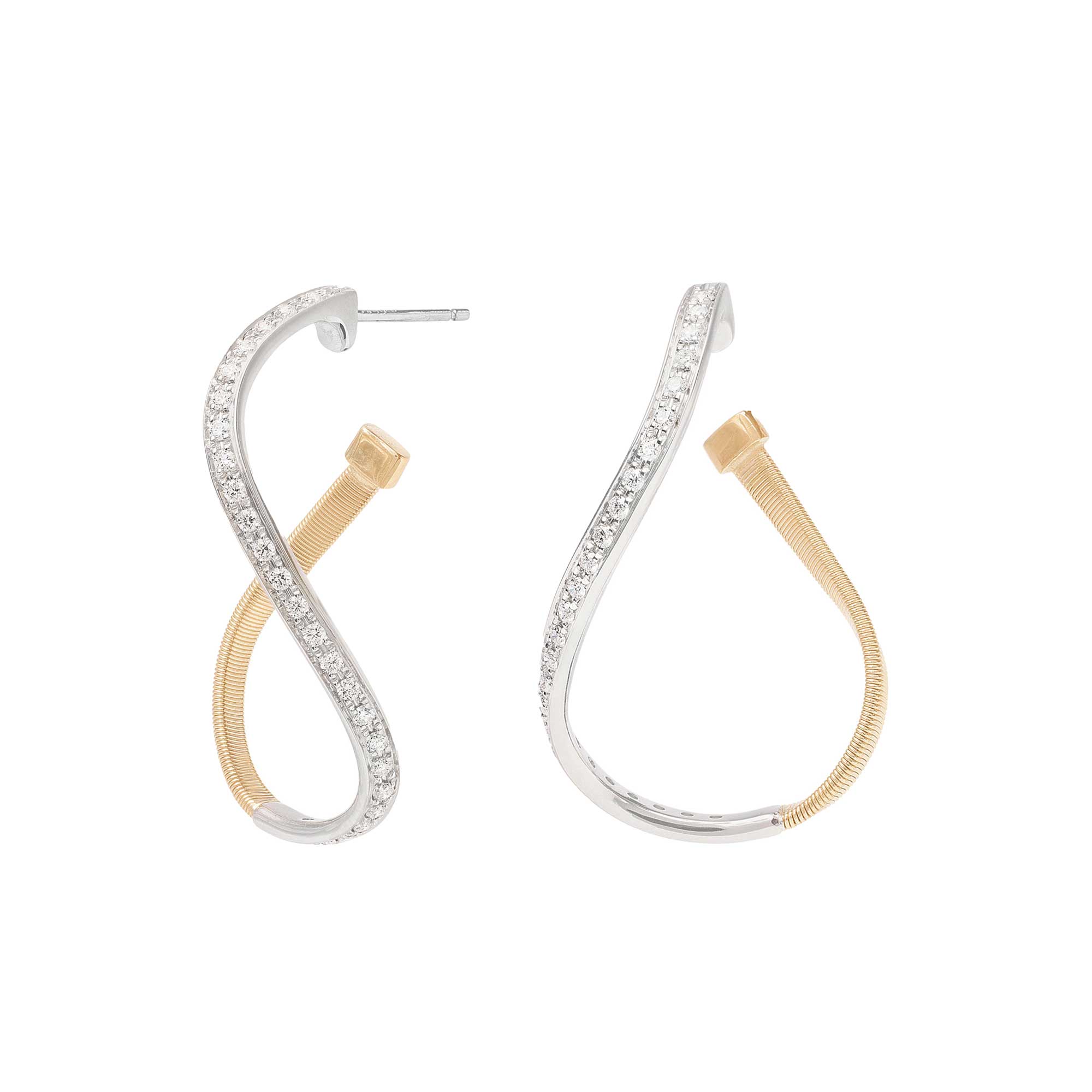 Marrakech Orecchini in oro giallo 18 carati con pavé di diamanti