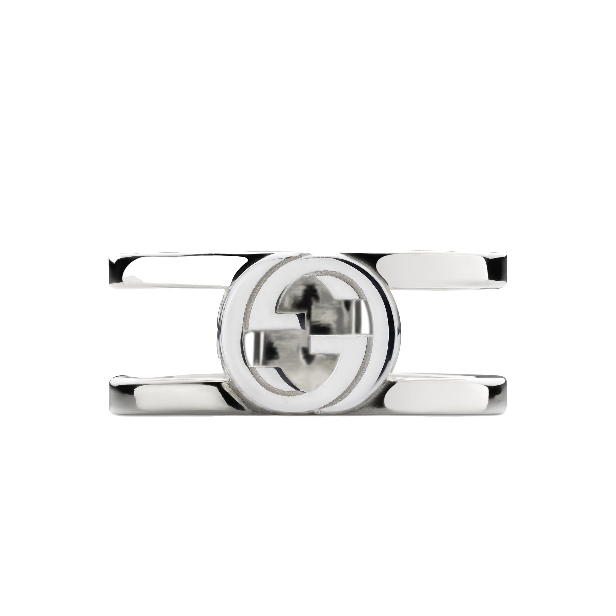 ANELLO GUCCI INTERLOCKING LARGO INCROCIO GG CUT-OUT - immagine 2