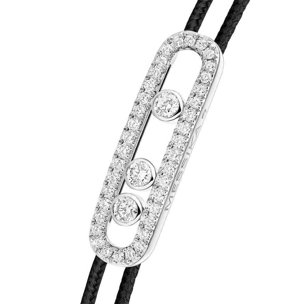 MESSIKA CARE(S) BRACCIALE CORDINO IN ORO BIANCO CON PAVÉ DI DIAMANTI 0,26 CT - immagine 3