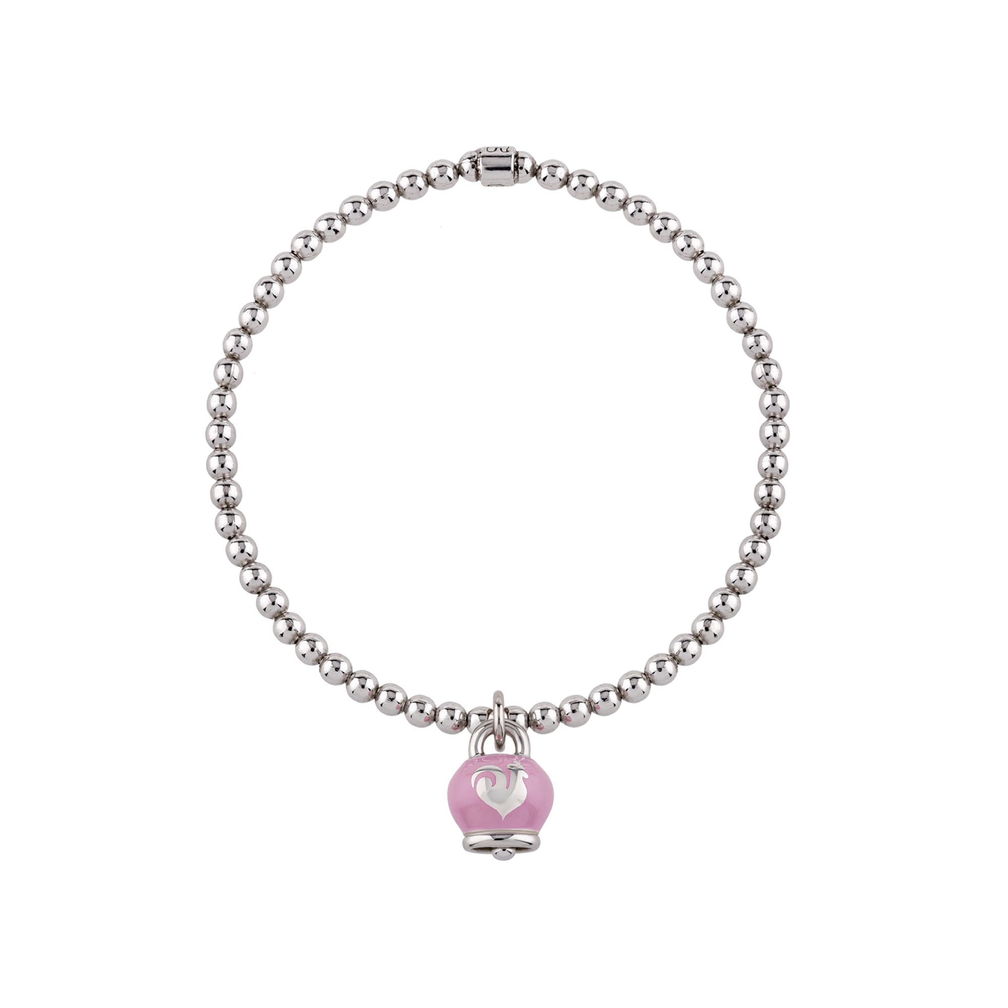 Bracciale Et Voilà Campanelle Argento ciondolo Campanella piccolo in argento e smalto rosa