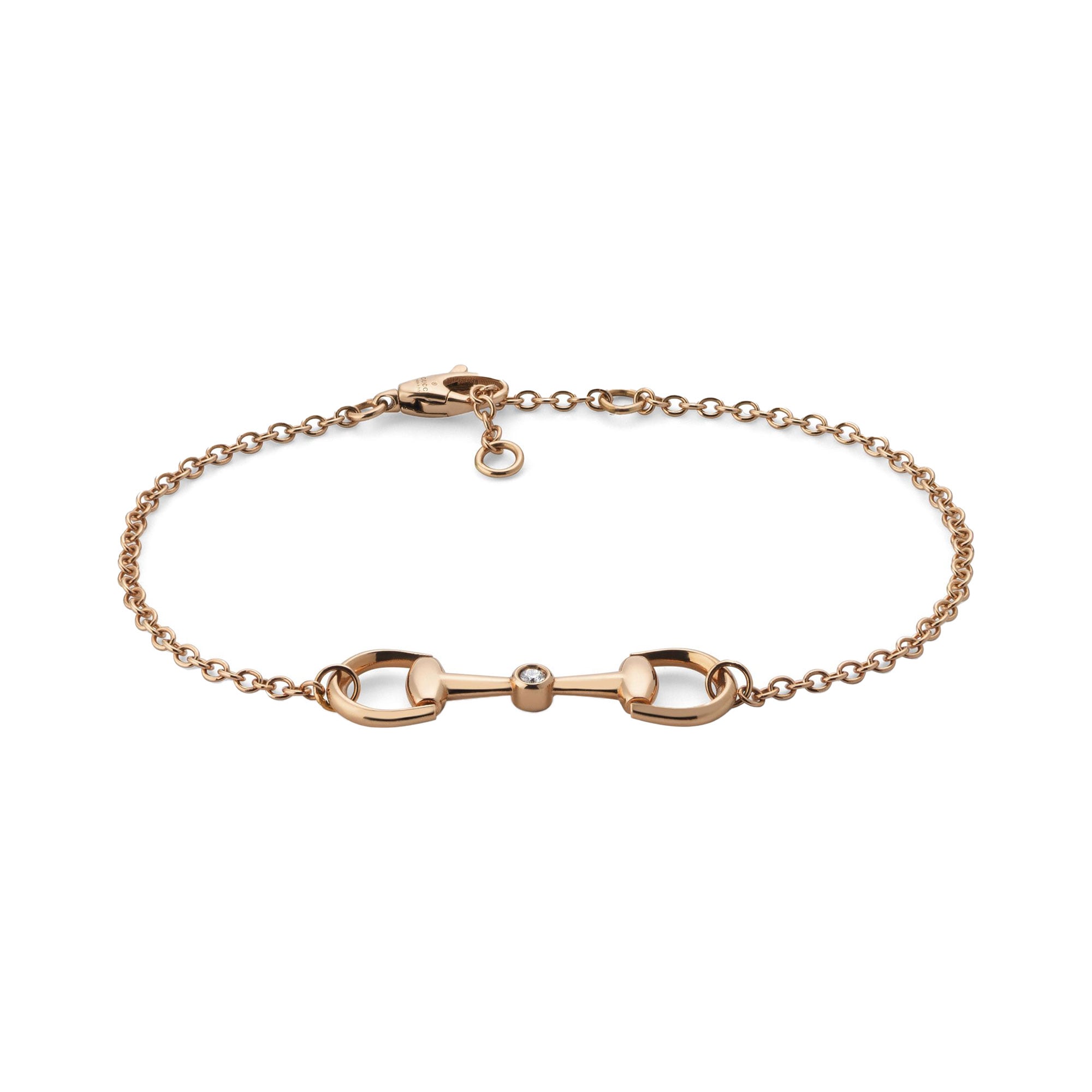 BRACCIALE HORSEBIT A CATENA CON DIAMANTE E MORSETTO ORO ROSA 18 CARATI