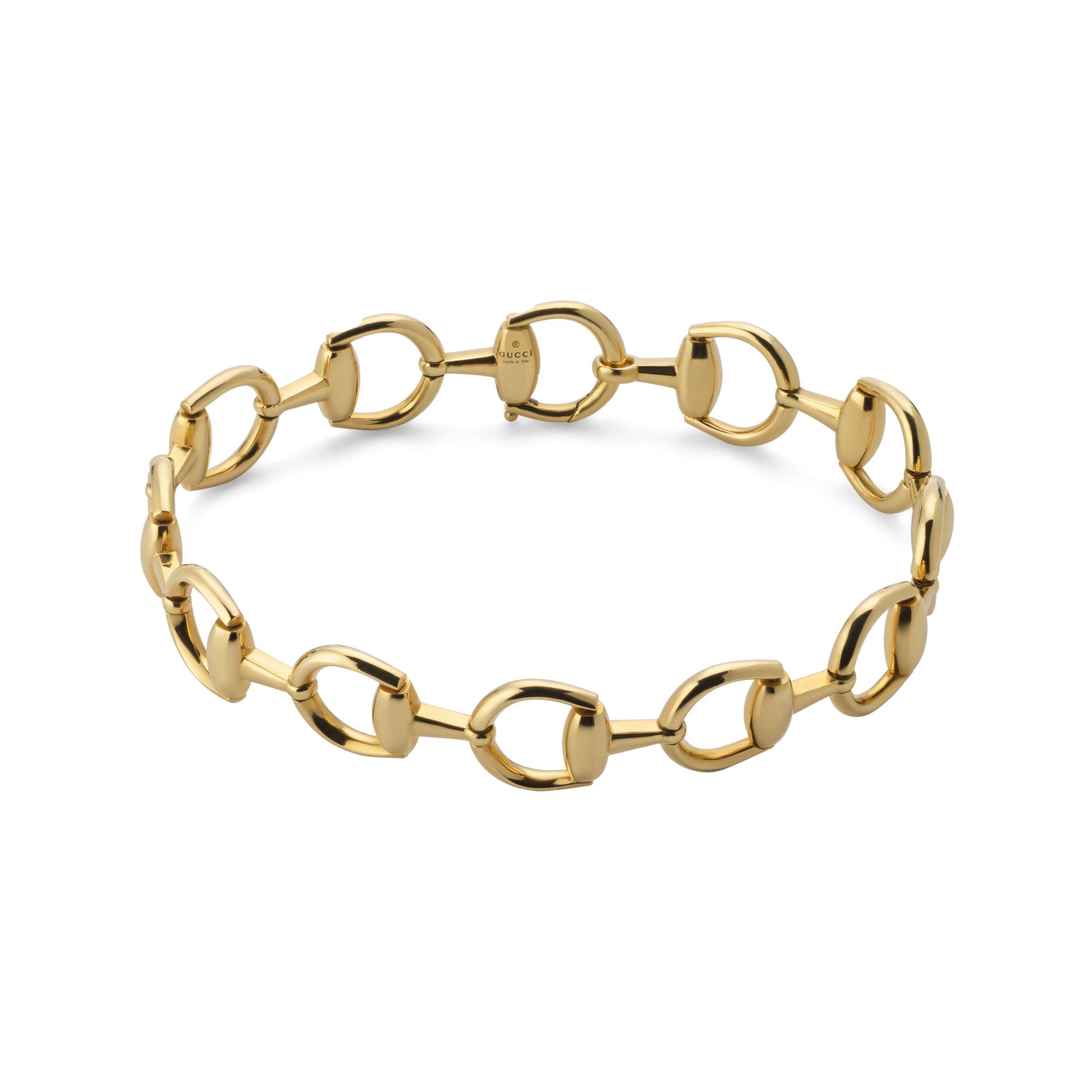 BRACCIALE HORSEBIT CON MORSETTO INCROCIATO ORO GIALLO 18 CARATI