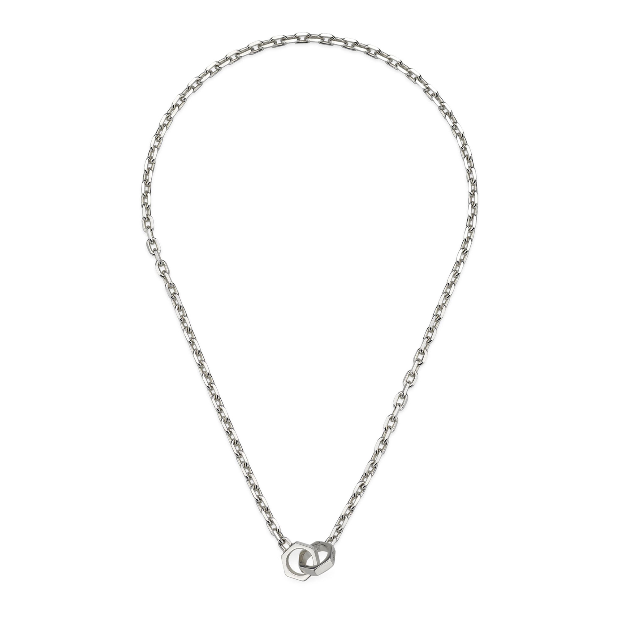 COLLANA TRADEMARK A CATENA CON BULLONI INCROCIATI - immagine 2