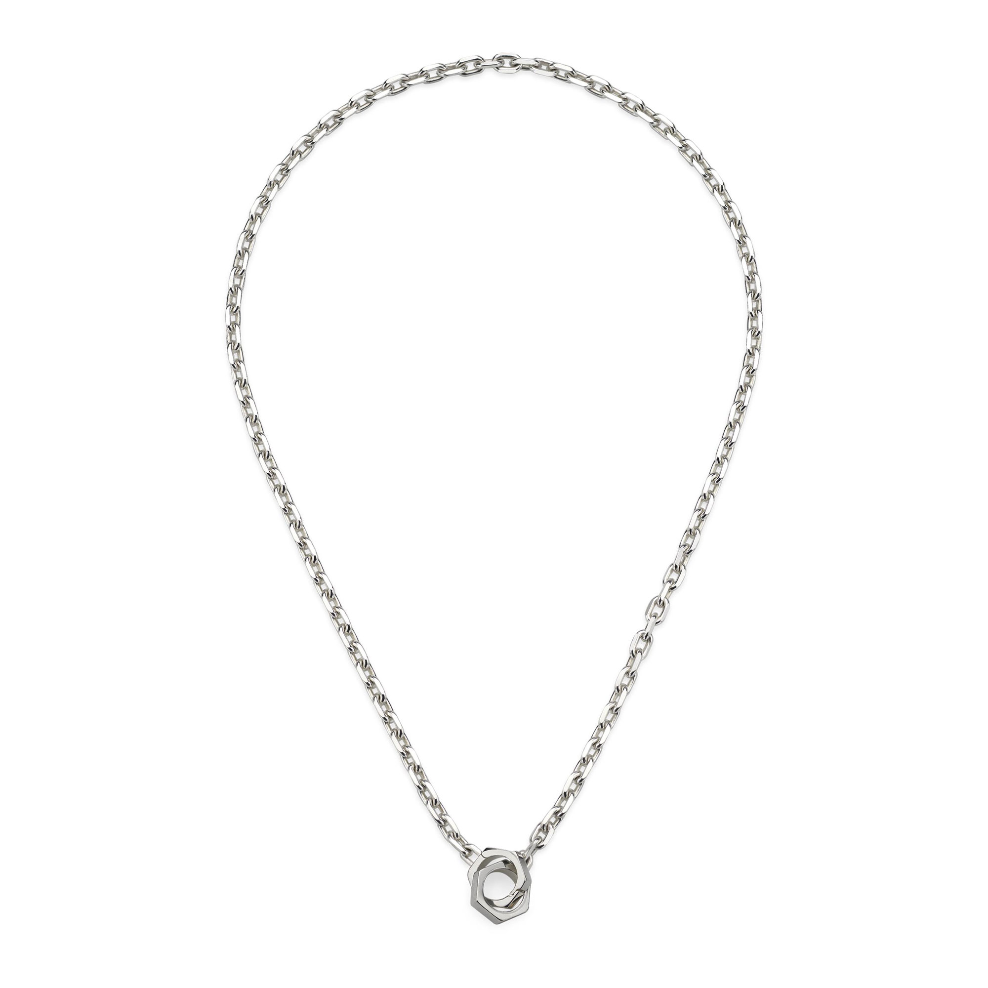 COLLANA TRADEMARK A CATENA CON BULLONI INCROCIATI