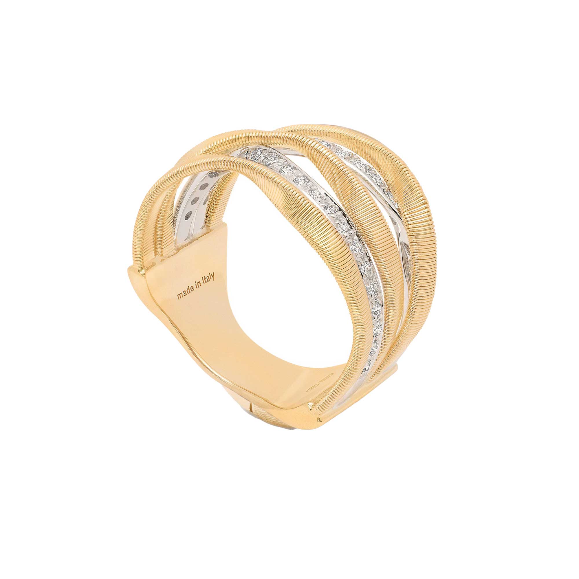 MARRAKECH Anello a cinque fili con fedine di diamanti