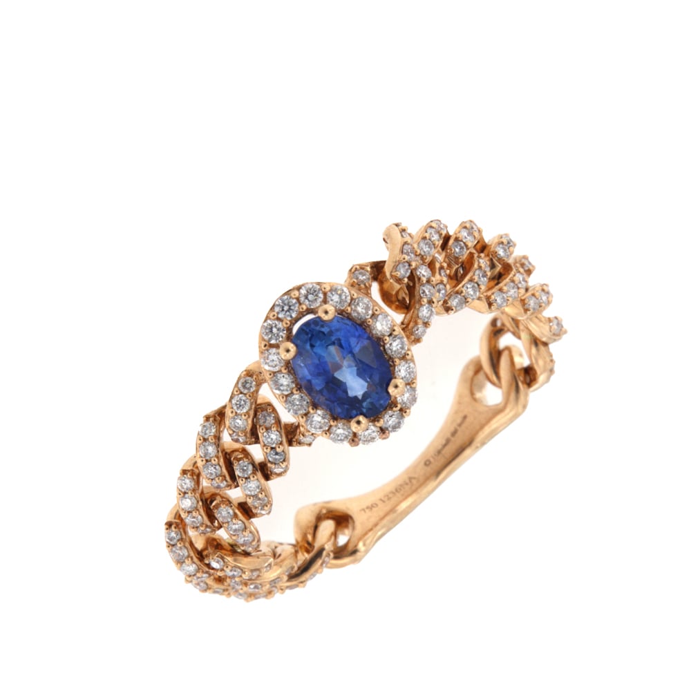 I GIOIELLI DEL SOLE ANELLO GRUMETTA ZAFFIRO 0,44 CT