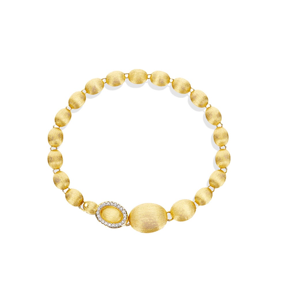 BRACCIALE IVY CON BOULES GRANDI IN ORO E DIAMANTI 0,25 CT