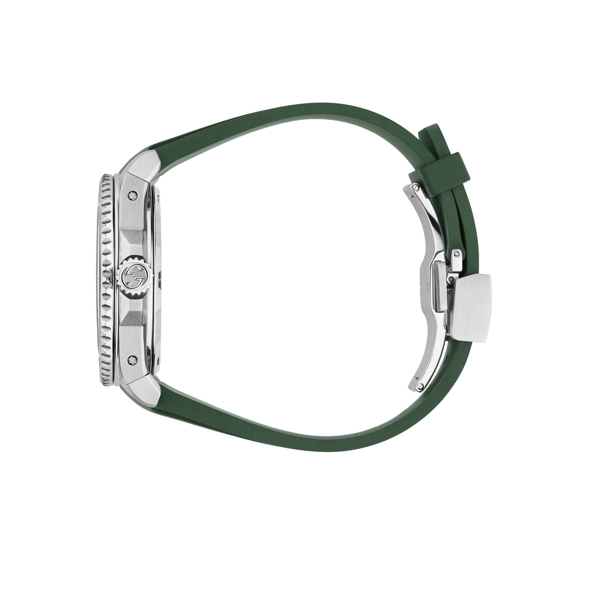 GUCCI DIVE WATCH green dial AND rubber bracelet 40MM - Image 2