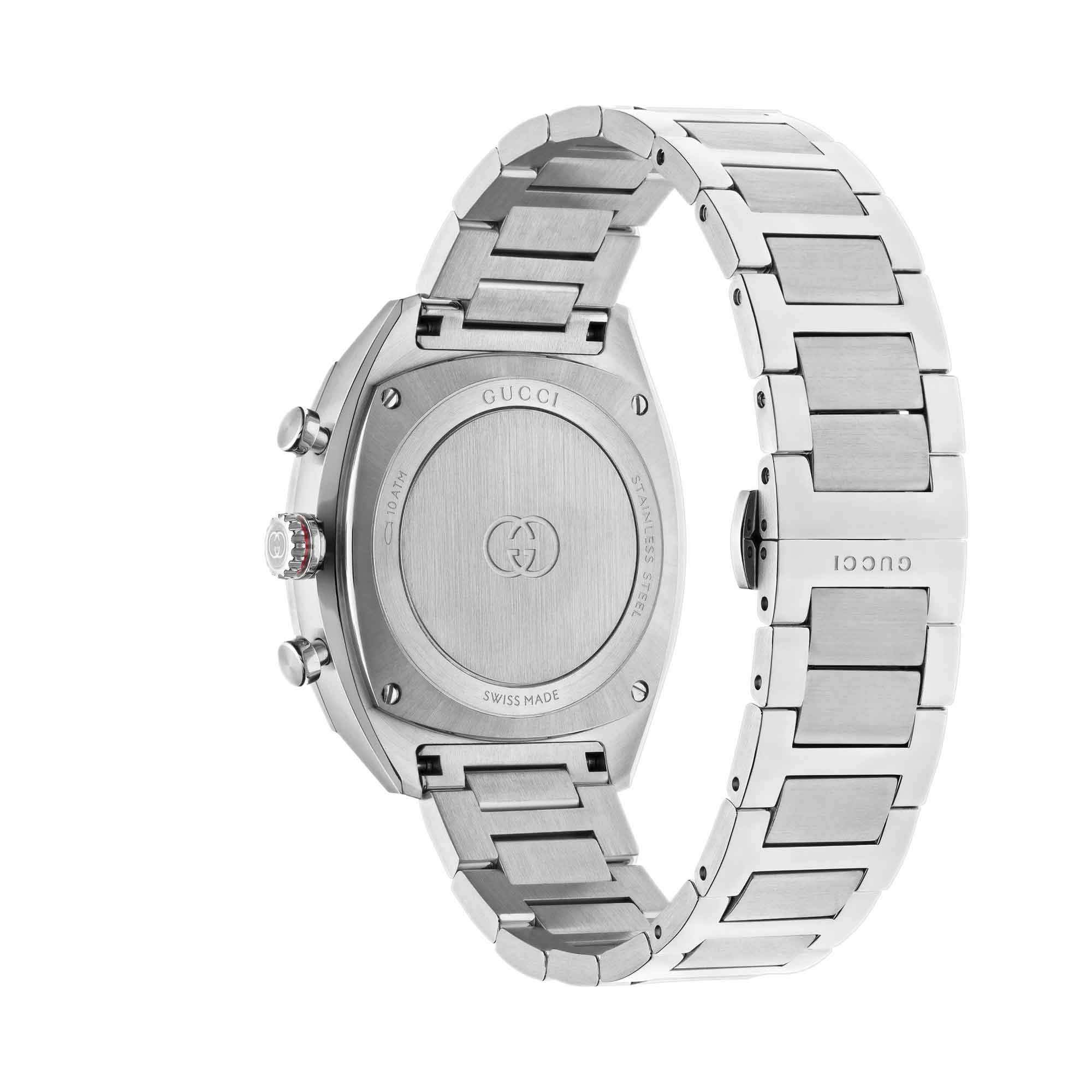 OROLOGIO GUCCI INTERLOCKING quadrante blu con lunetta in ceramica nera 41 MM - immagine 3