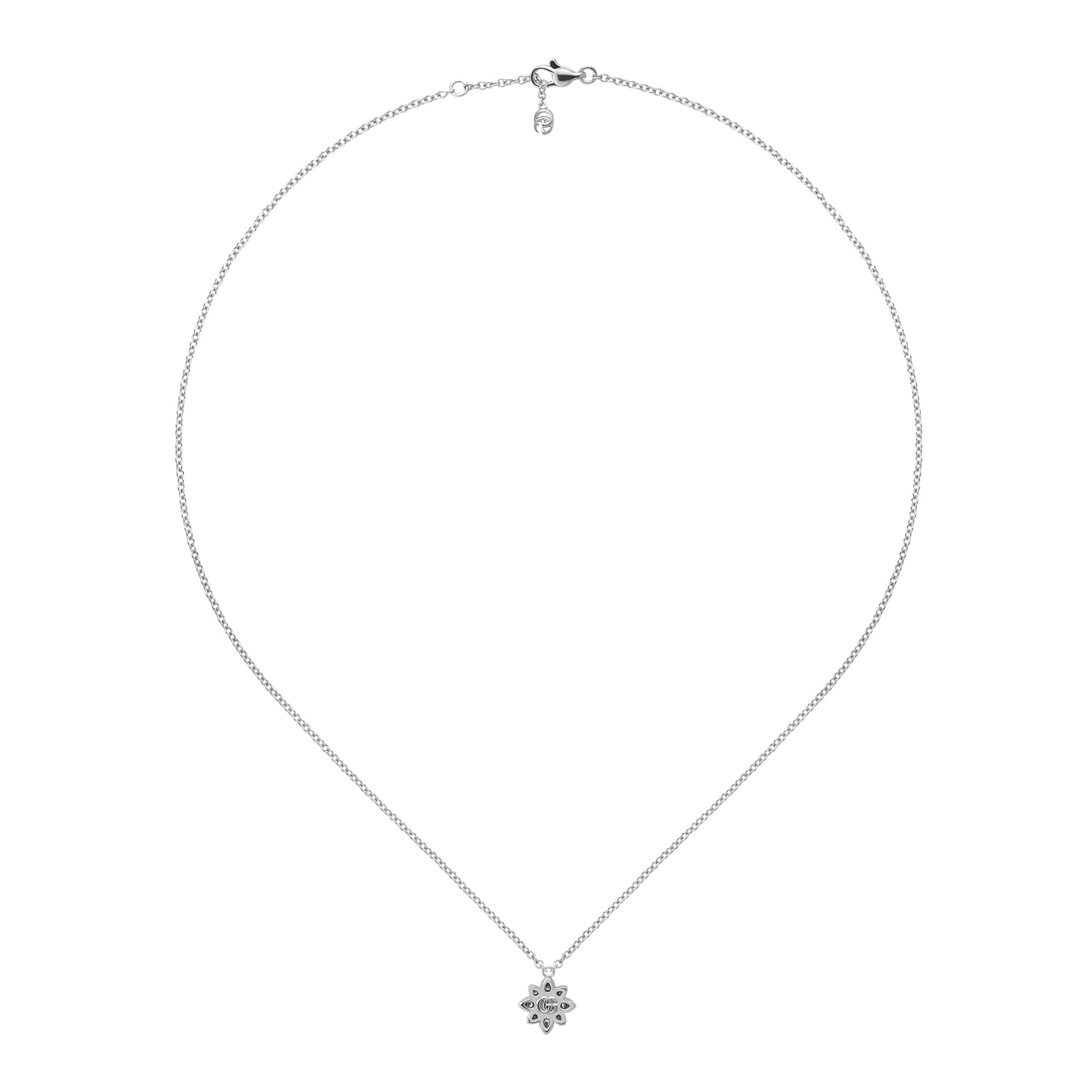 COLLANA A CATENA GUCCI FLORA IN ORO BIANCO 18 CARATI - immagine 2