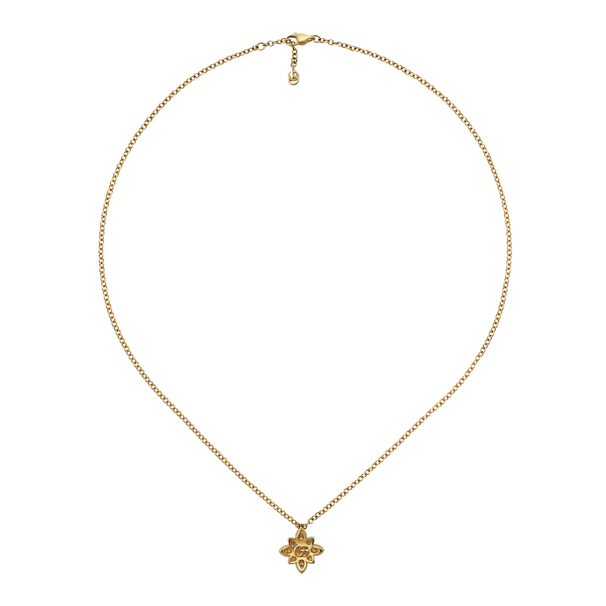 COLLANA A CATENA CON PENDENTE GUCCI FLORA 18 CARATI - immagine 2