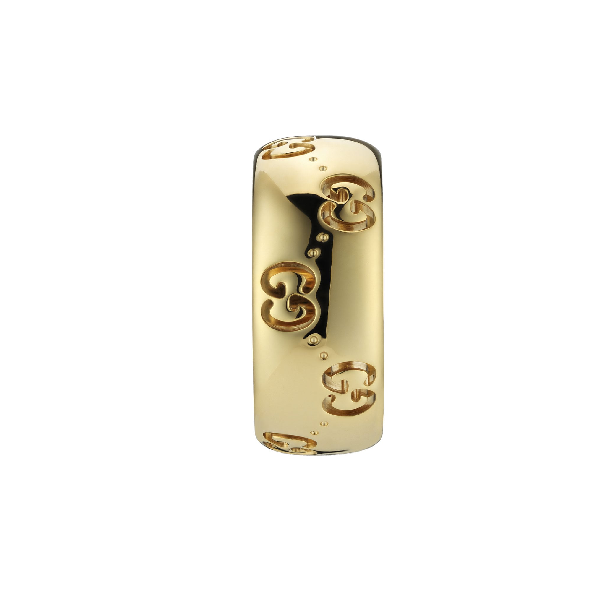 ANELLO GG ICON IN ORO GIALLO 18 CARATI LARGO - immagine 3