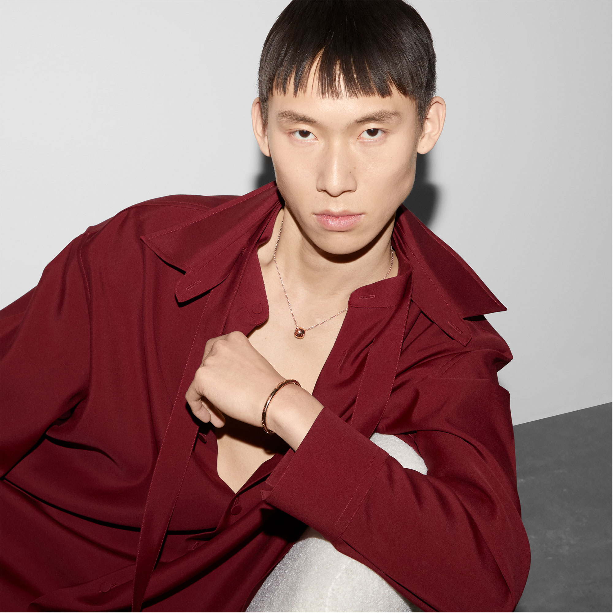 COLLANA GG ICON IN ORO ROSA 18 CARATI - immagine 4