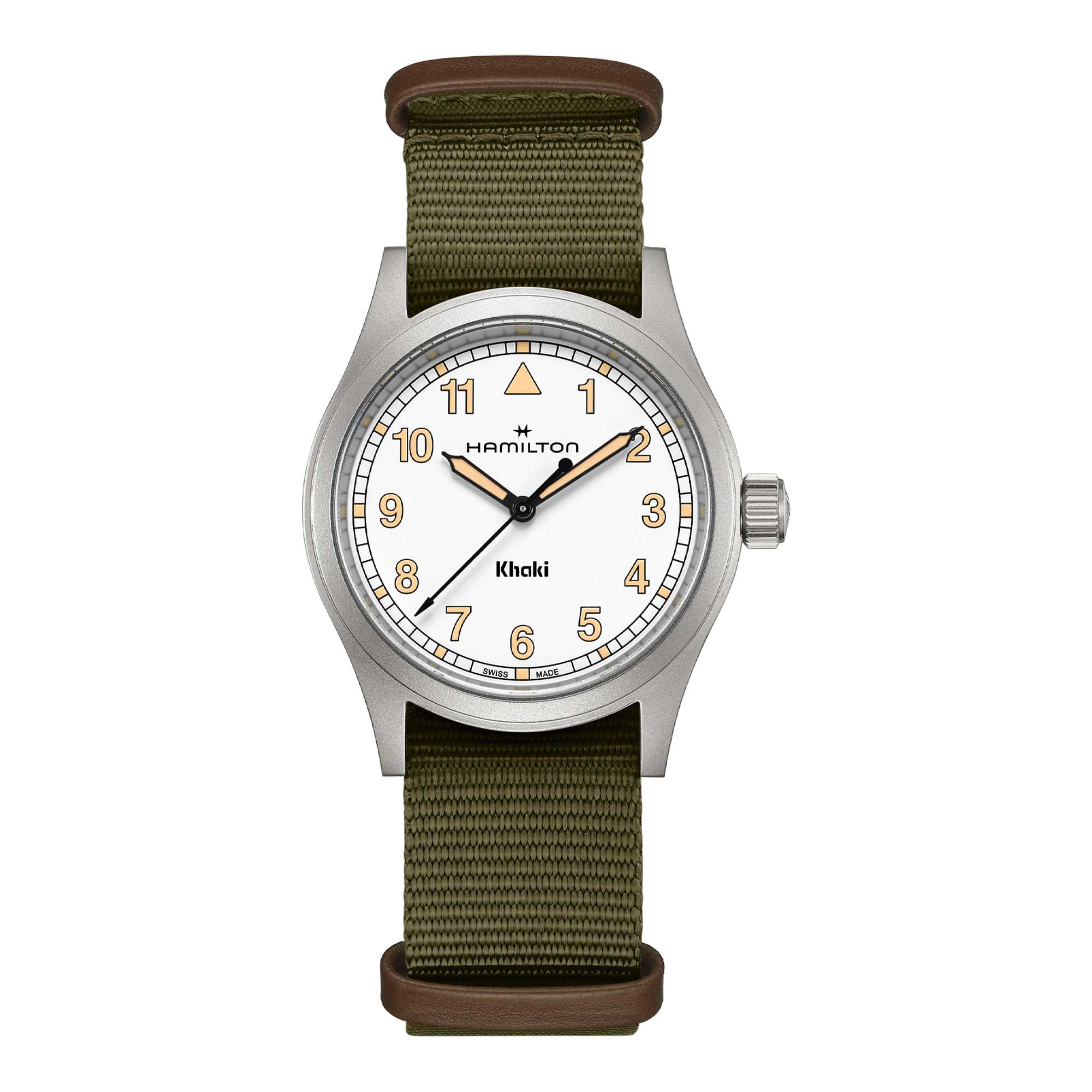 KHAKI FIELD QUARTZ QUADRANTE BIANCO 38 MM