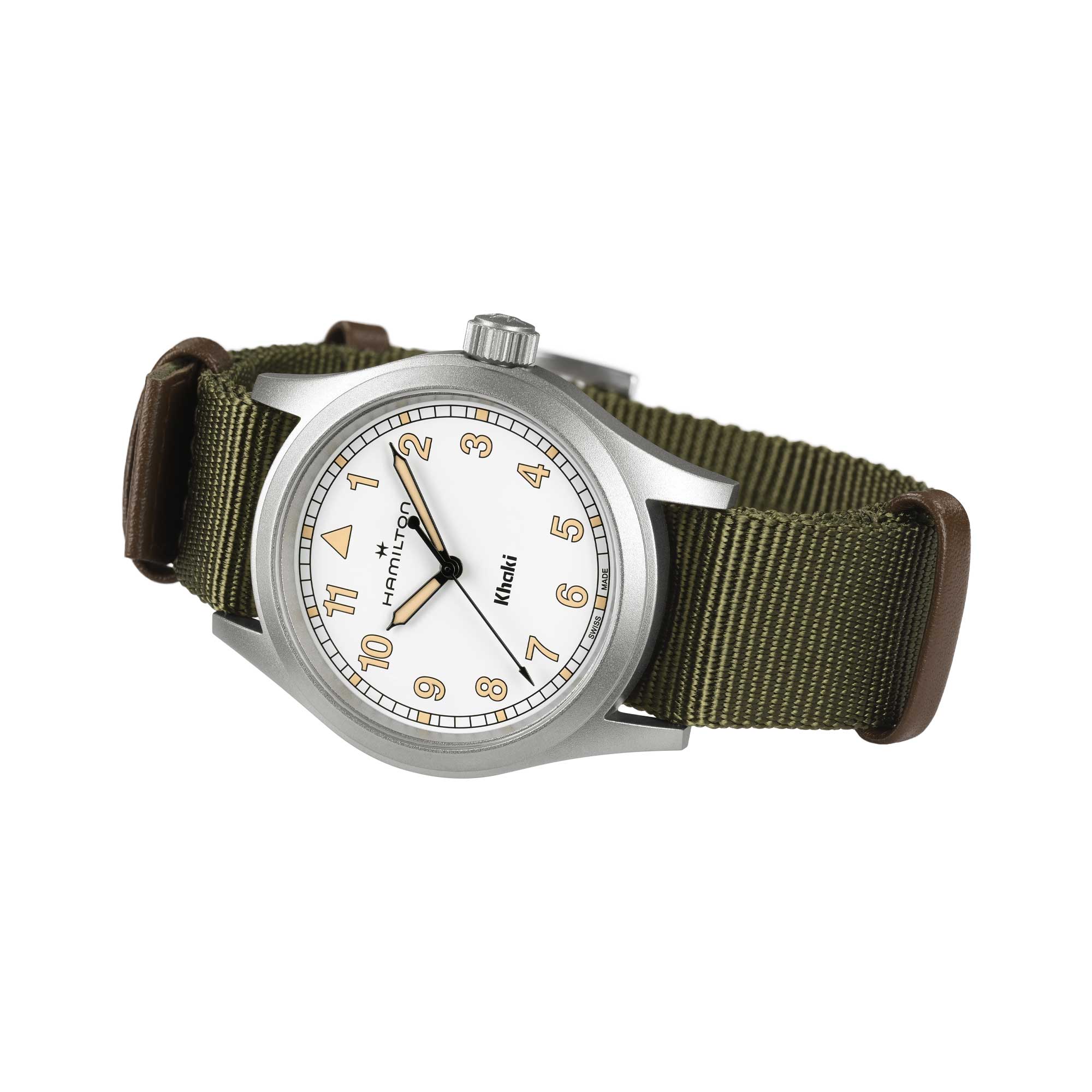 KHAKI FIELD QUARTZ QUADRANTE BIANCO 38 MM - immagine 2