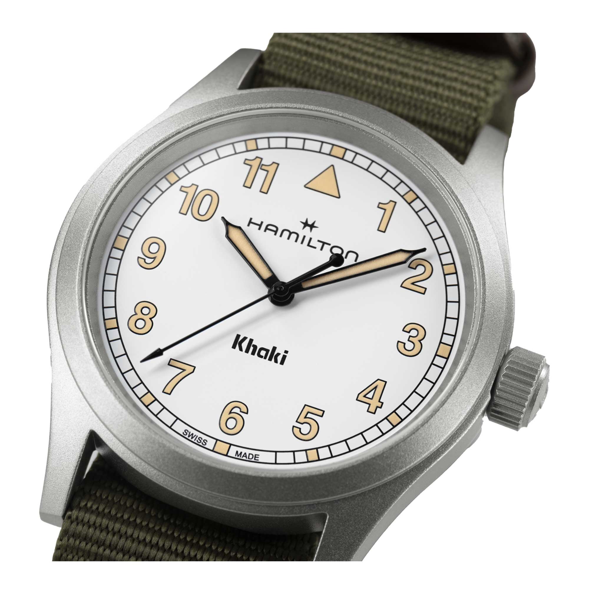 KHAKI FIELD QUARTZ QUADRANTE BIANCO 38 MM - immagine 6