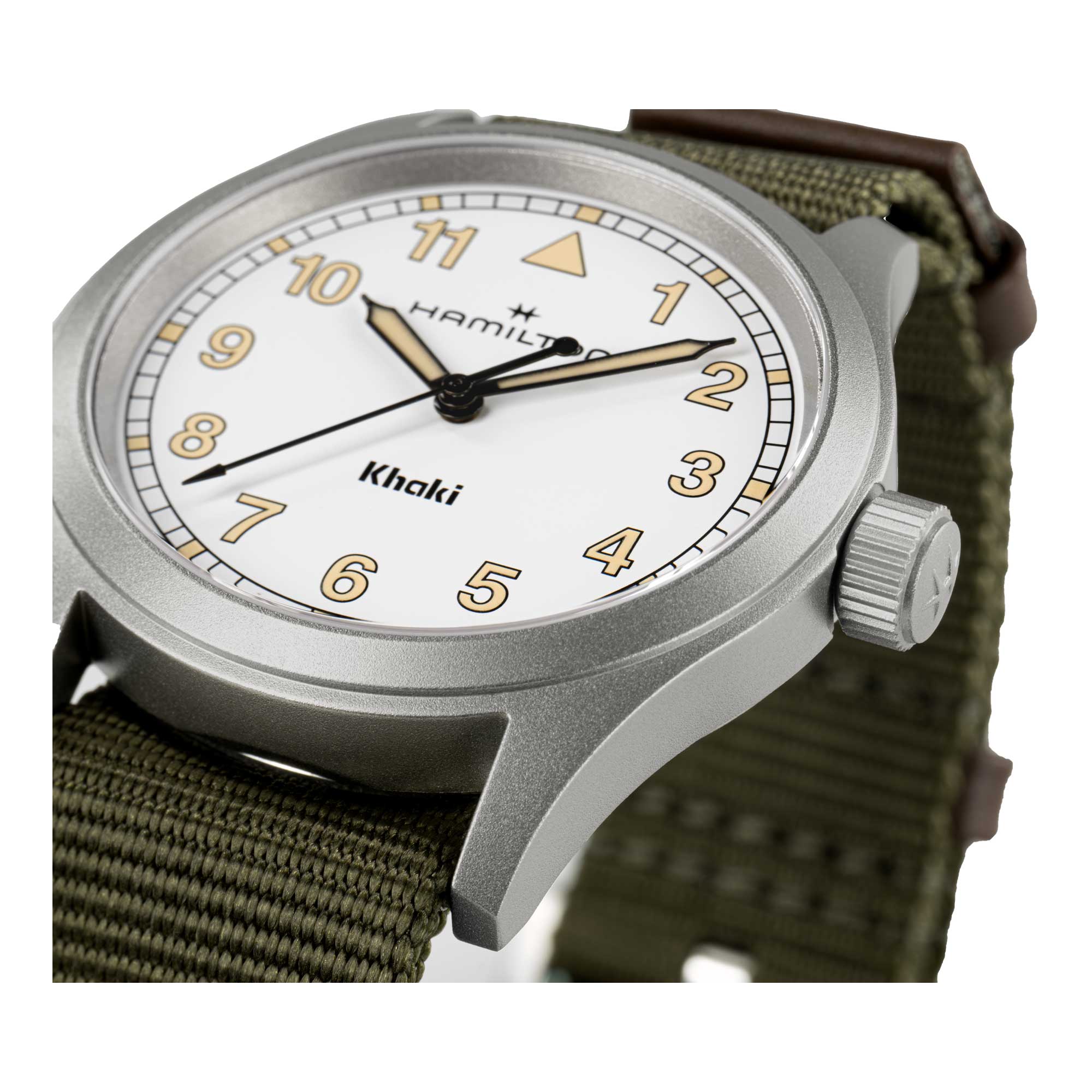 KHAKI FIELD QUARTZ QUADRANTE BIANCO 38 MM - immagine 5