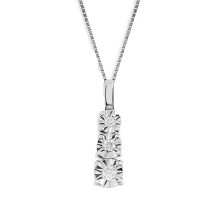 I gioielli del sole Ciondolo Trilogy Scalare con brillanti 0,08 ct