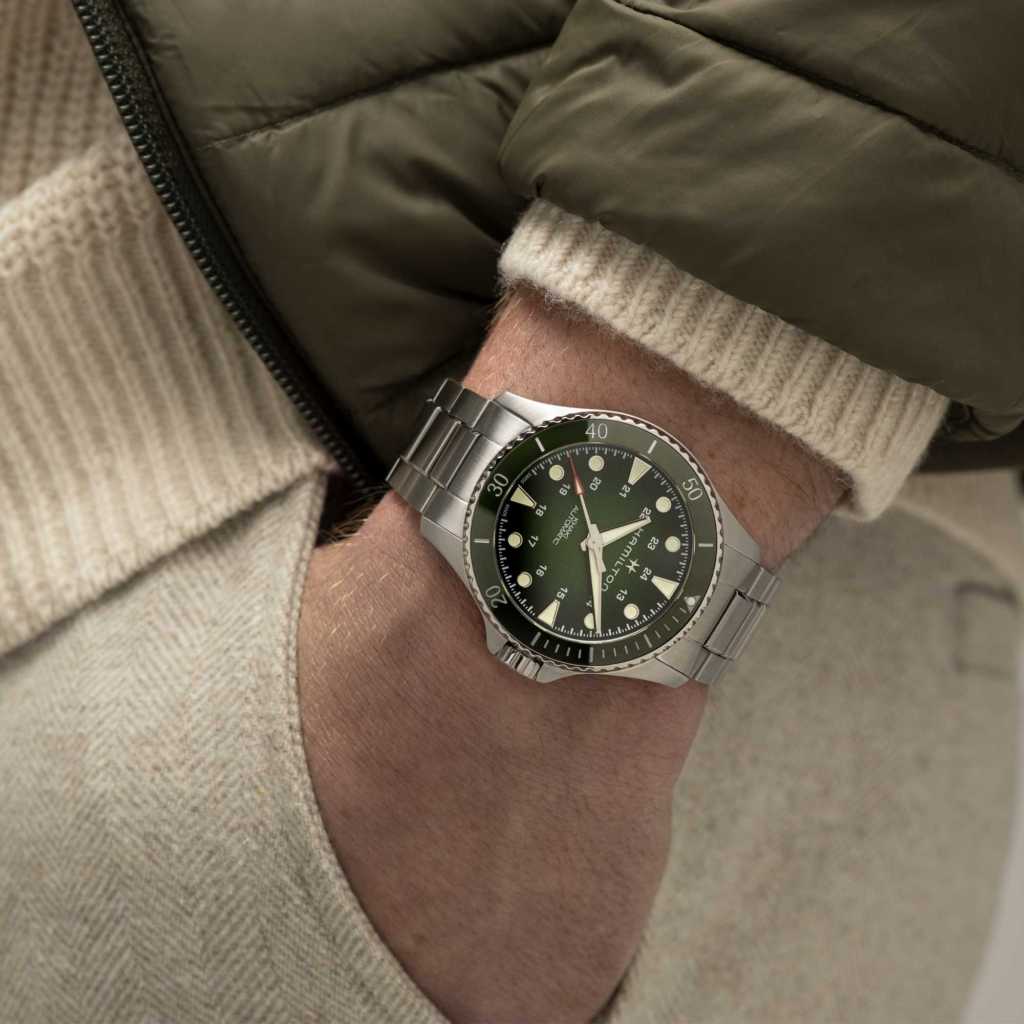 KHAKI NAVY SCUBA AUTO QUADRANTE EFFETTO SFUMATO 43 MM - immagine 5