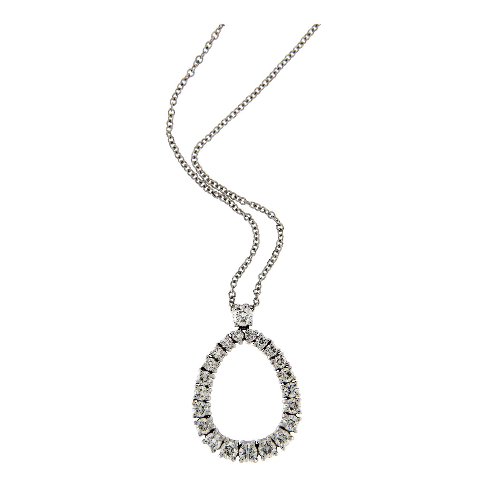 White gold Griffe necklace with diamonds