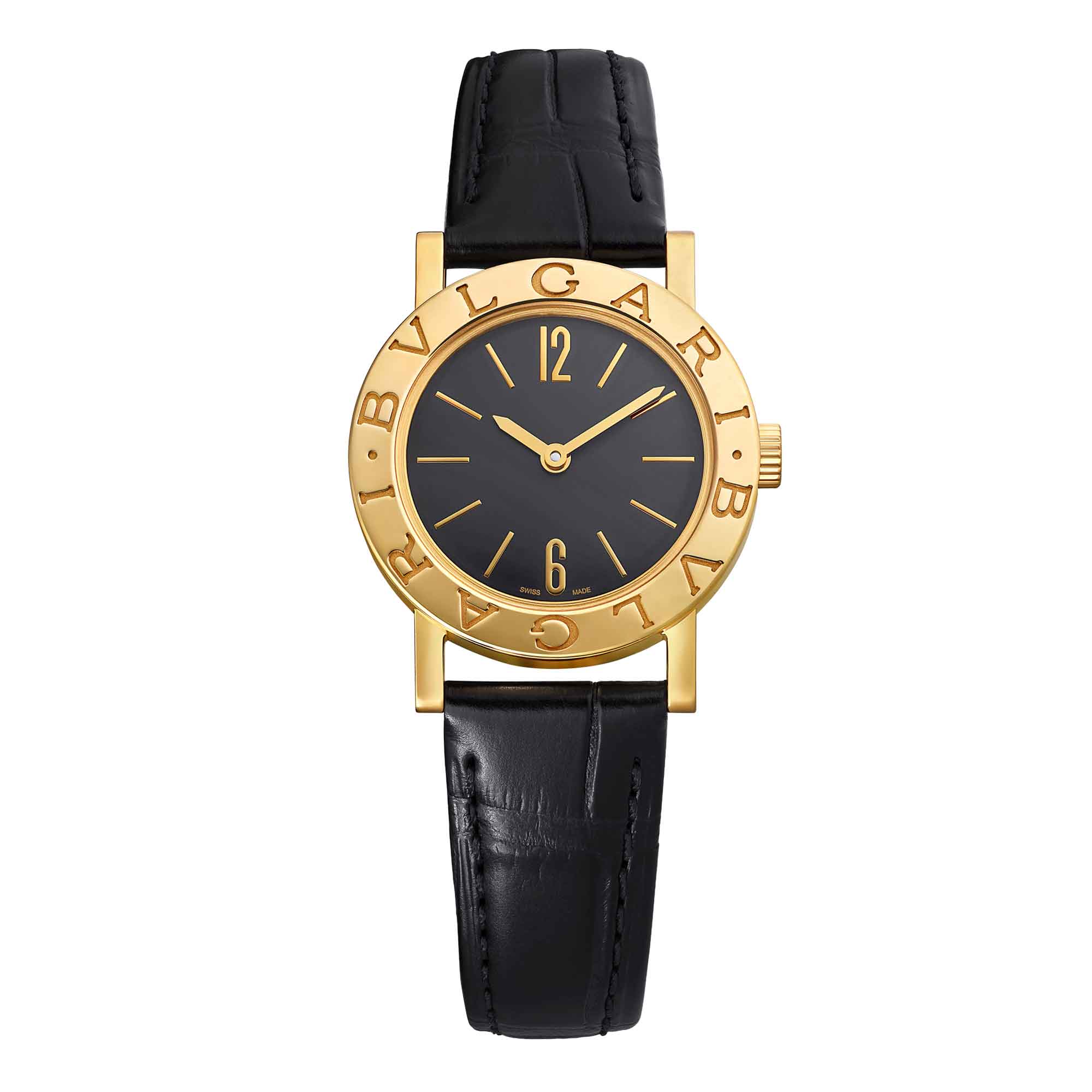Orologio Bvlgari Bvlgari quadrante opalino nero e cassa in oro giallo
