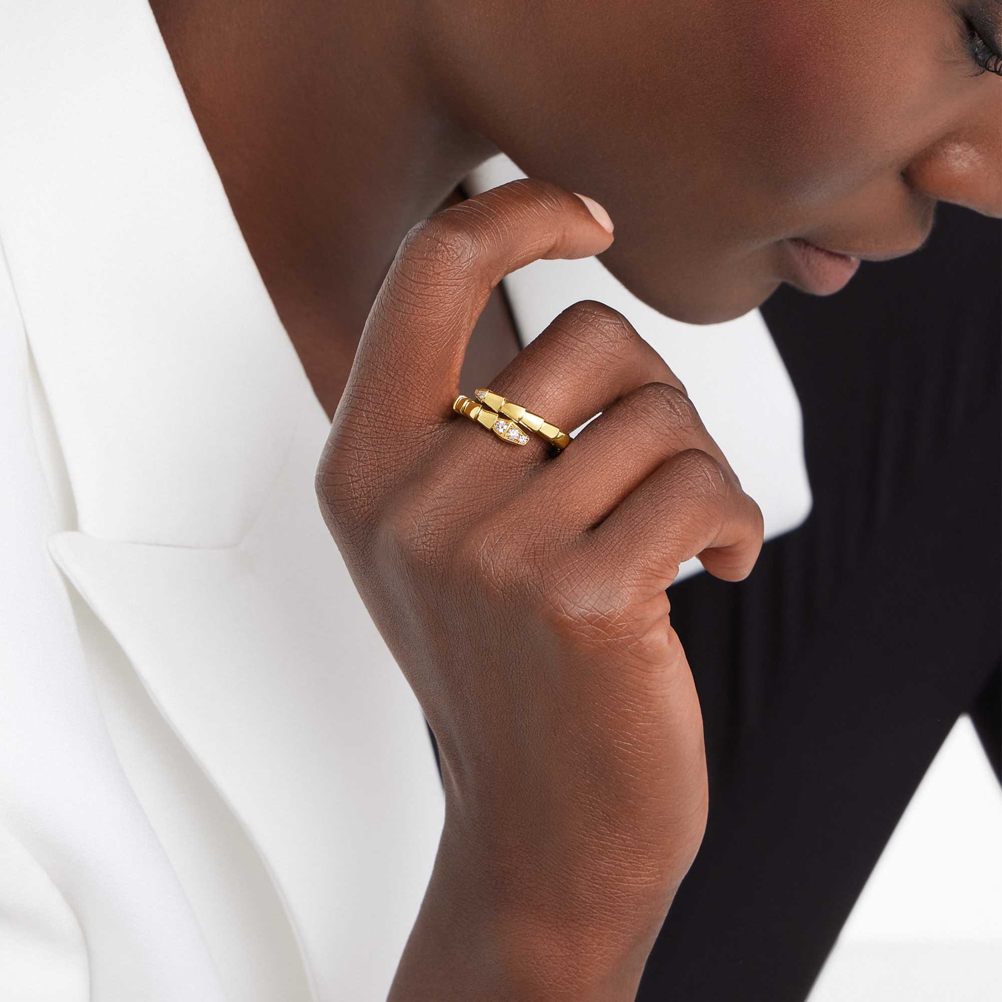 Serpenti Anello a spirale Viper in oro giallo 18 kt - immagine 3