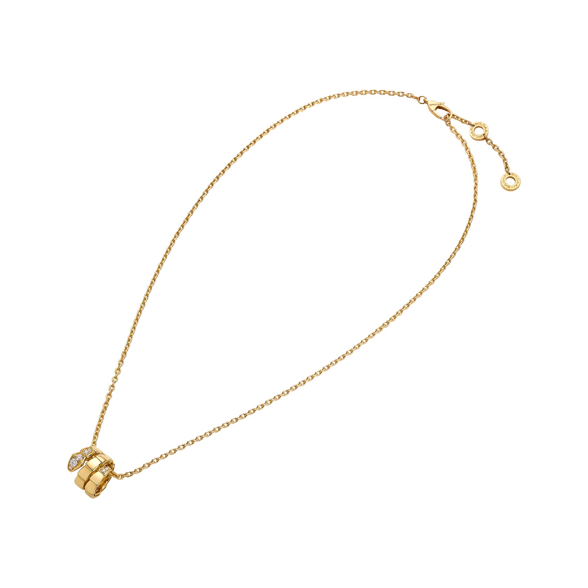Serpenti Viper Collana in oro giallo con pavé di diamanti - immagine 2