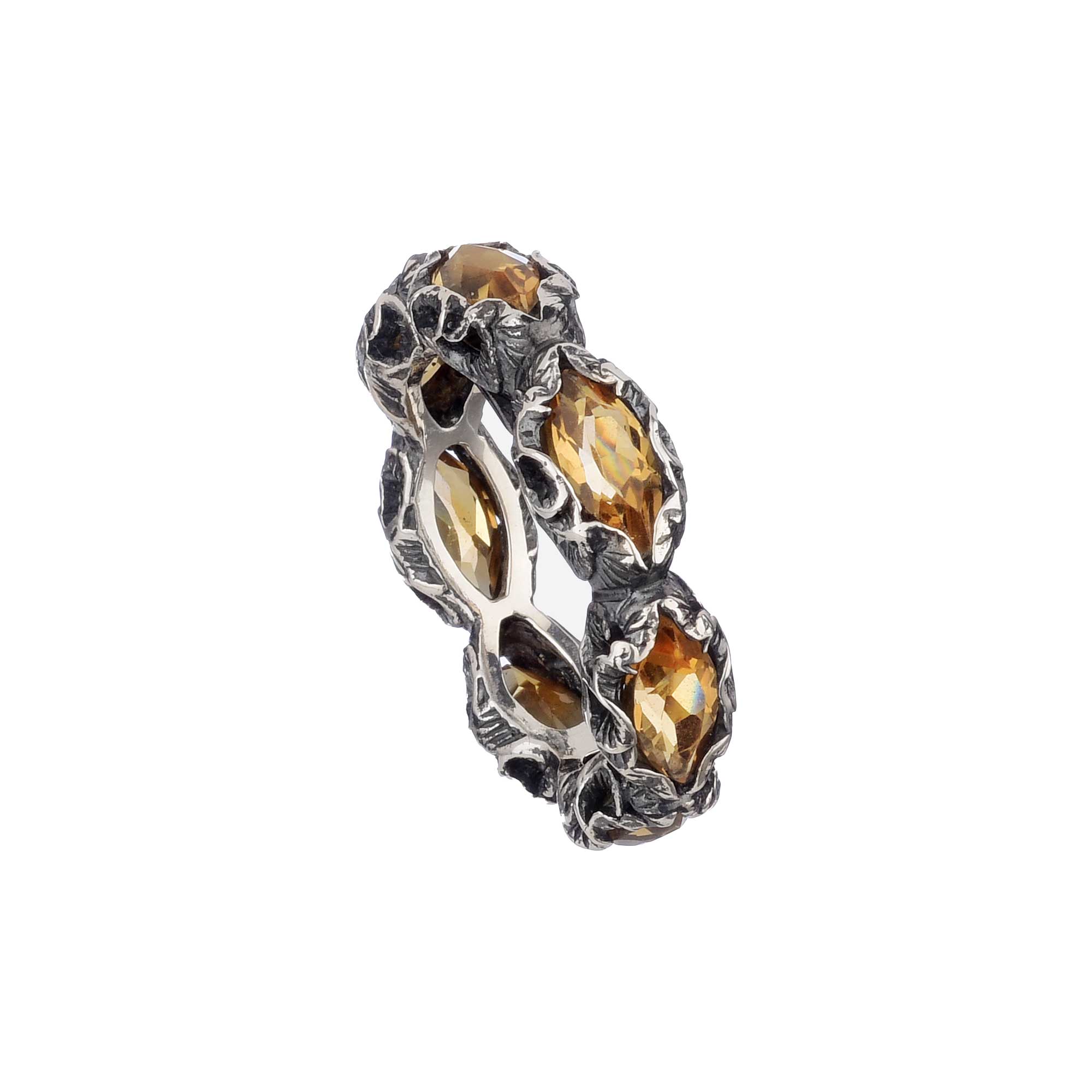 Anello Eternity con sette pietre taglio sfaccettato - immagine 2