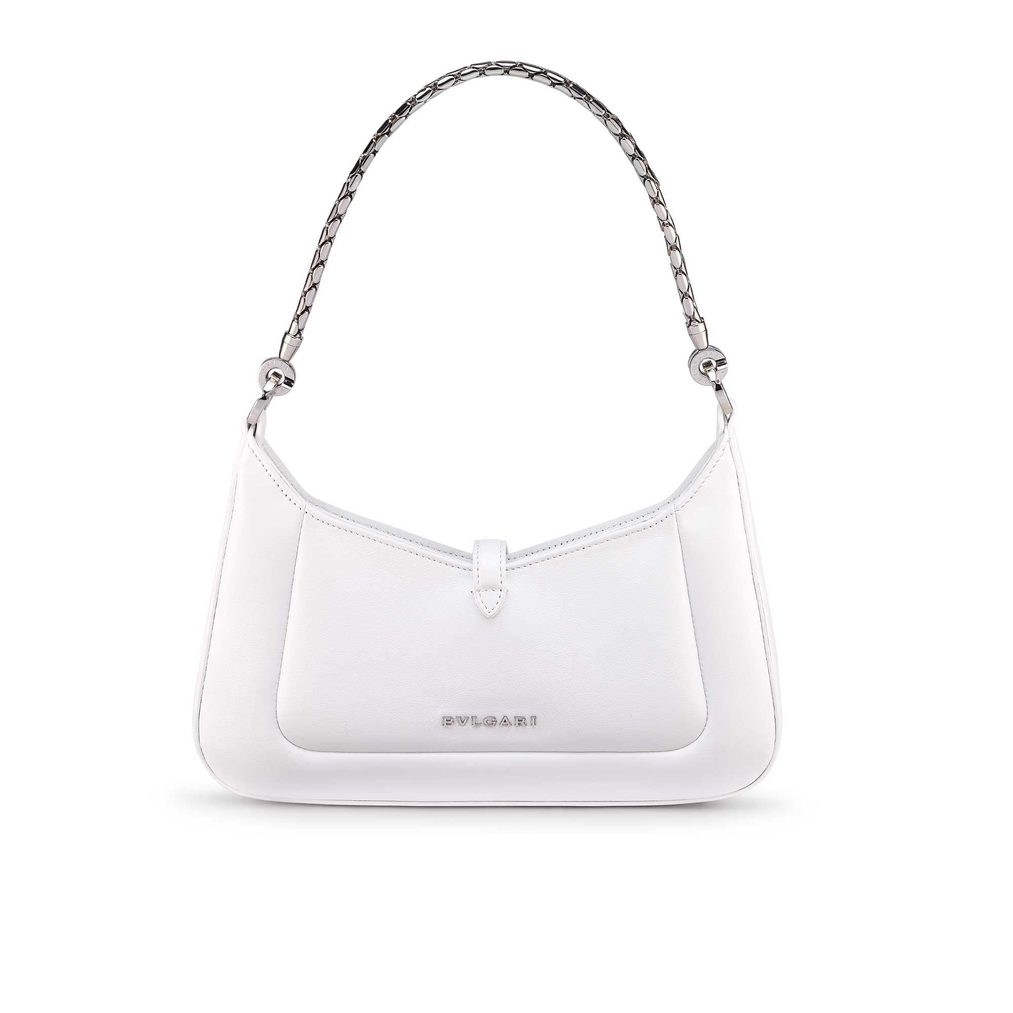 Serpenti Baia Borsa A Spalla Vitello Metropolitan Bianco - immagine 3