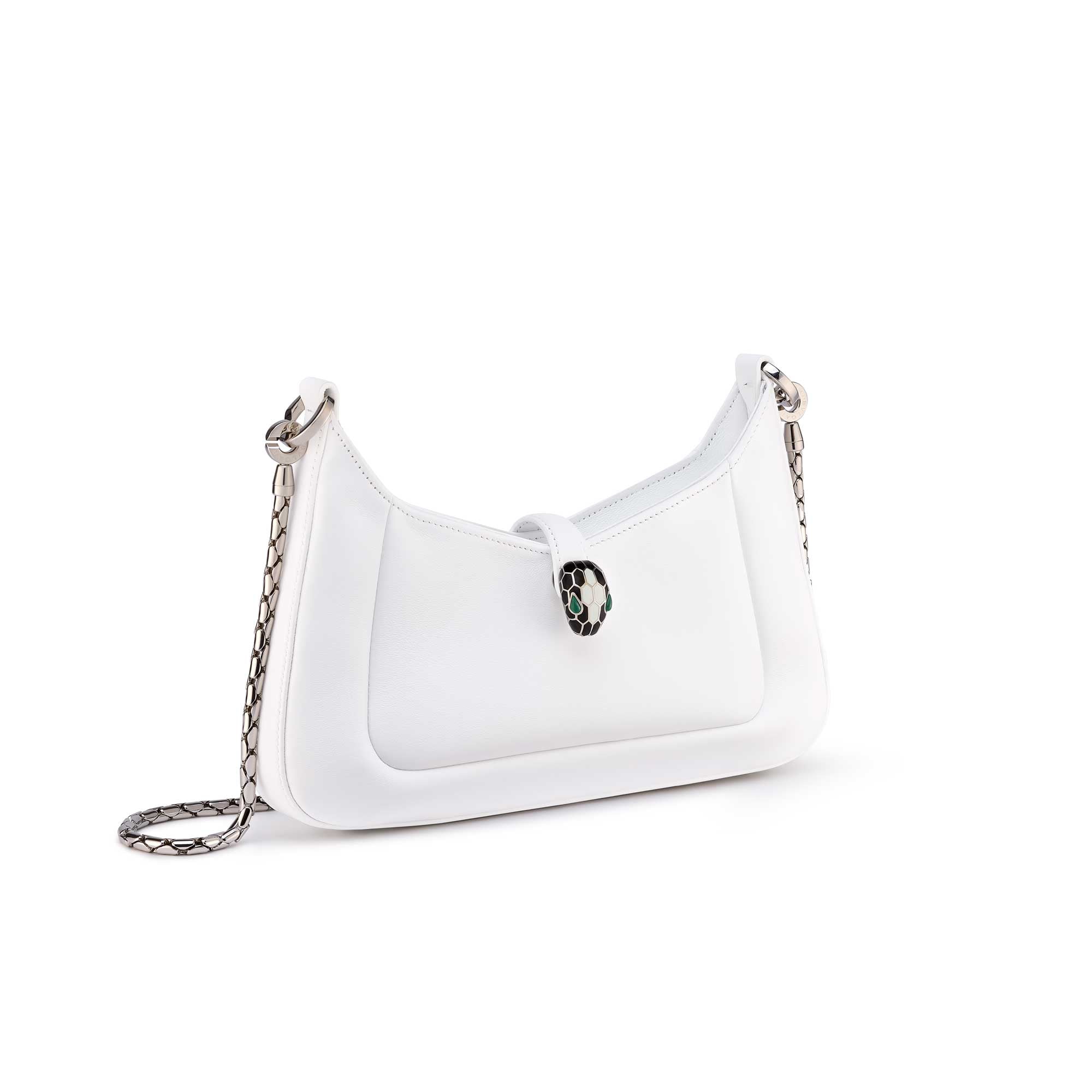 Serpenti Baia Borsa A Spalla Vitello Metropolitan Bianco - immagine 2